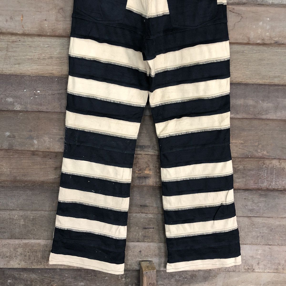 Japanese Brand FTS Company Stripe Black Straight Pants Waist 25 #A124 Size US 26 / EU 42 - 9 Thumbnail