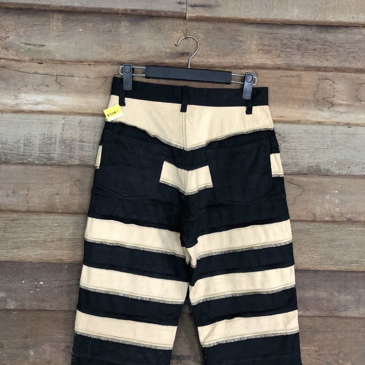 Japanese Brand FTS Company Stripe Black Straight Pants Waist 25 #A124 Size US 26 / EU 42 - 8 Thumbnail