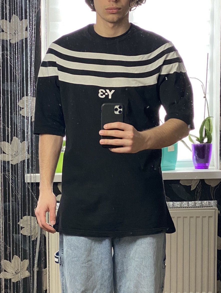 Yohji Yamamoto Y-3 Yohji Yamamoto x Adidas long t-shirt around stripes Size US M / EU 48-50 / 2 - 2 Thumbnail