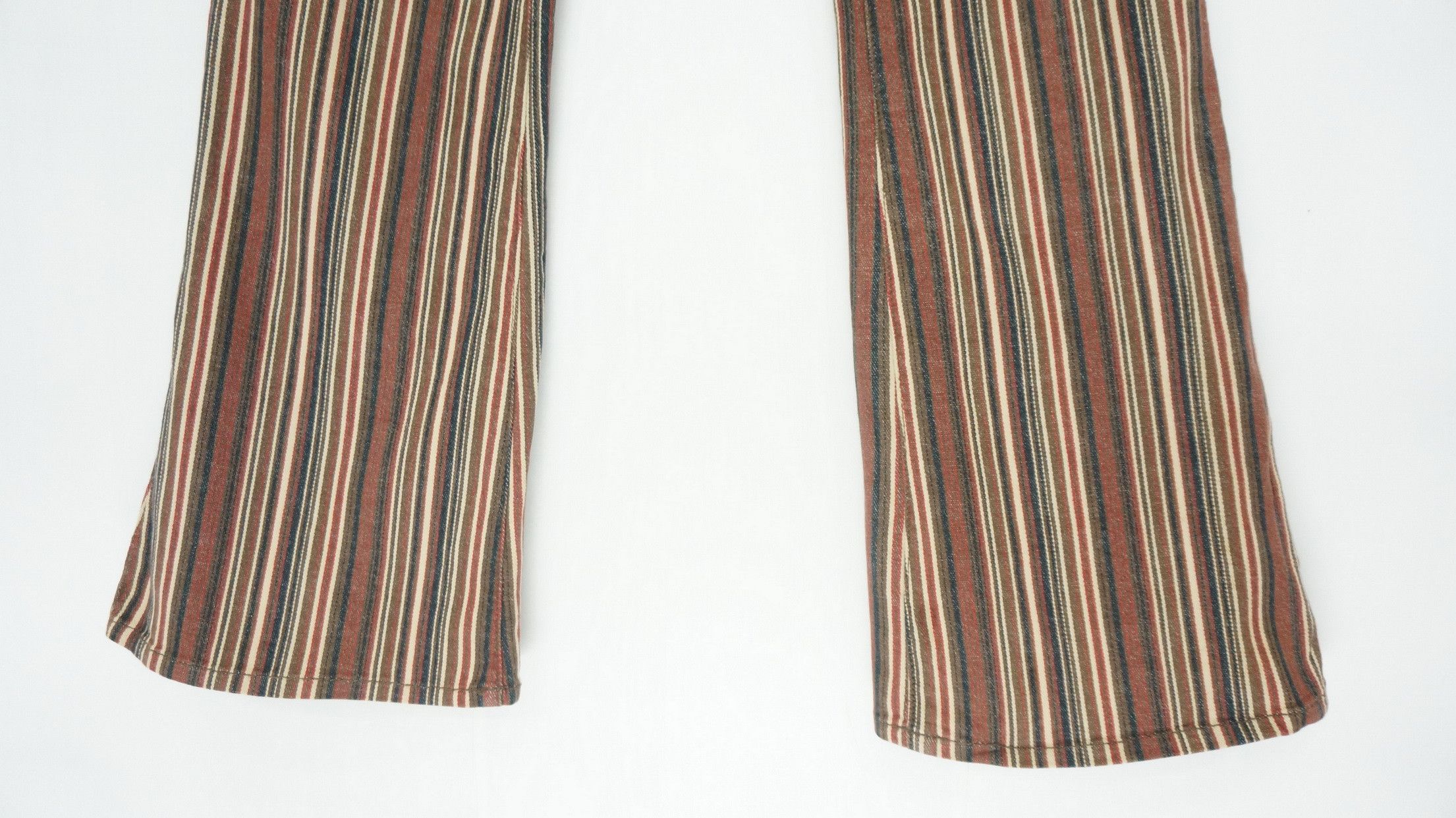 Japanese Brand 🔥🔥 Flare Vintage ORIRIN Retro Striped Lowrise Faded Denim Size US 27 - 8 Thumbnail