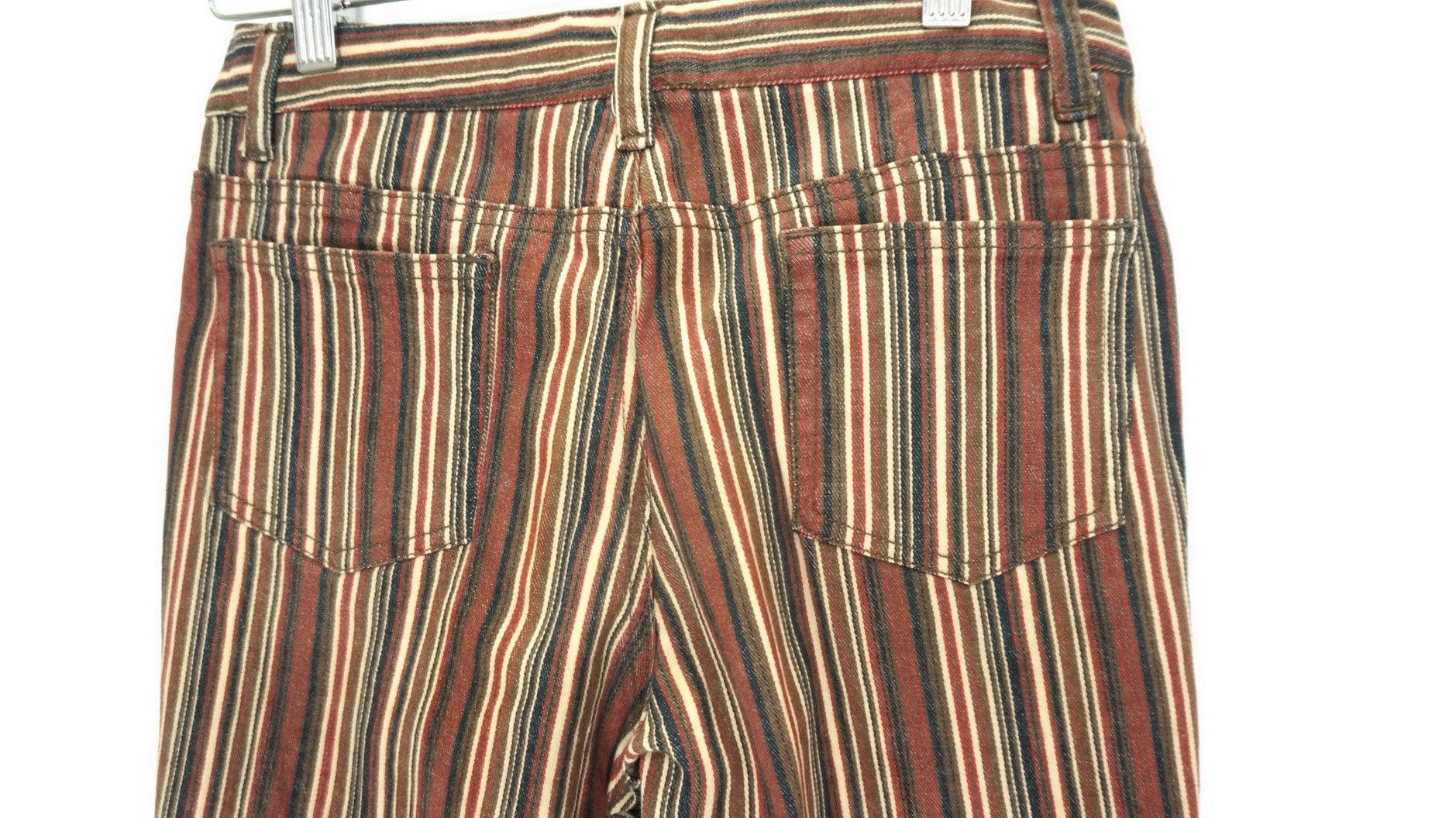 Japanese Brand 🔥🔥 Flare Vintage ORIRIN Retro Striped Lowrise Faded Denim Size US 27 - 9 Thumbnail
