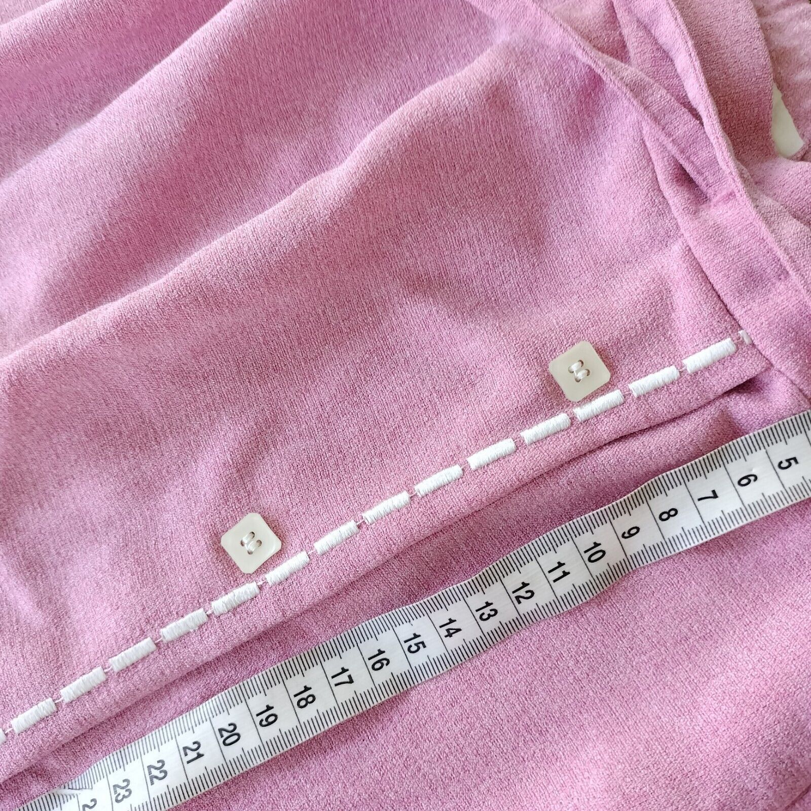 Vintage Vintage 80s Skirt Pink Midi High Waist Knit Button Up Retro Size 34" / US 12 / IT 48 - 8 Thumbnail