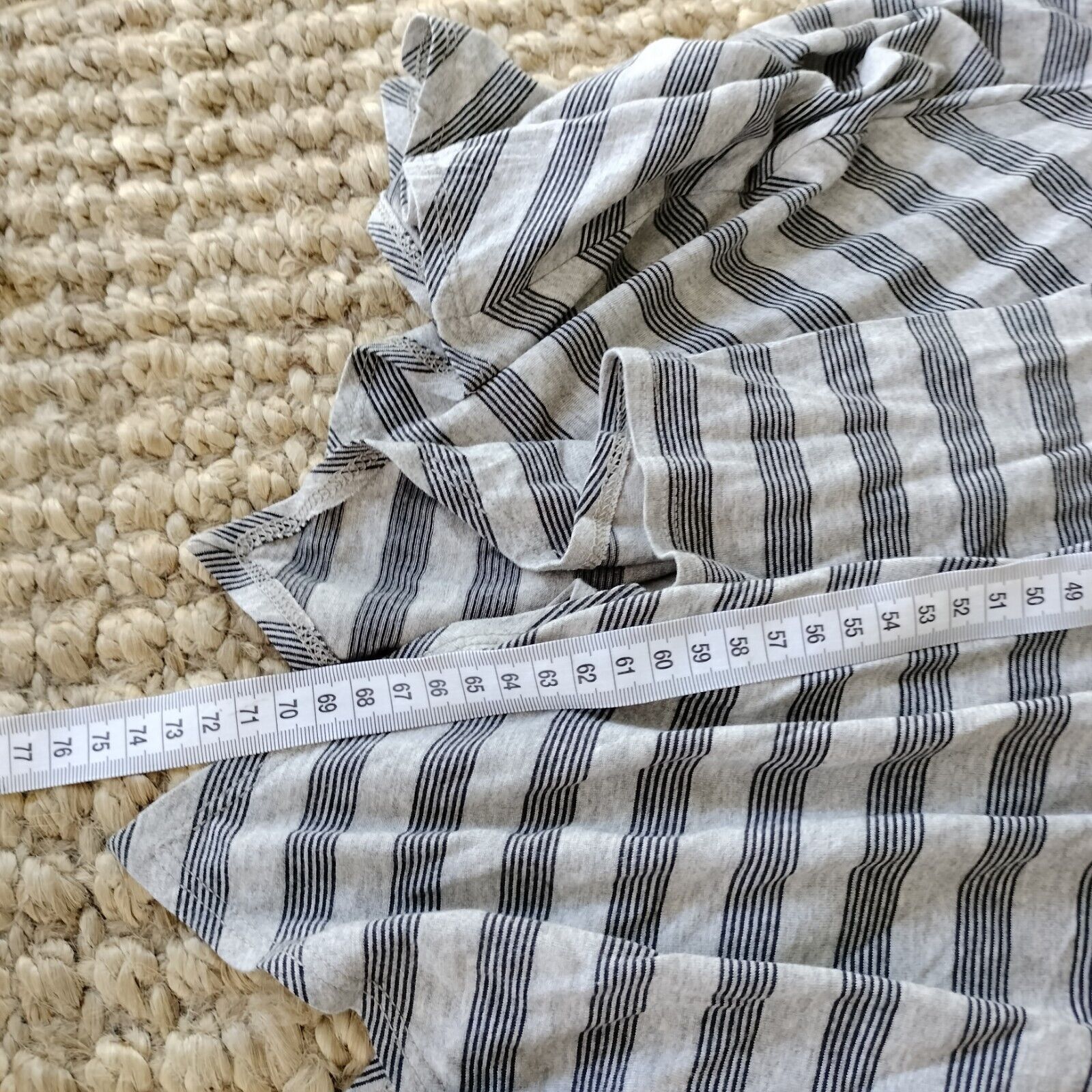 Designer × Man Made In Australia Hammock & Vine Blouse Top Striped Long Sleeve Hanky Hem Size M / US 6-8 / IT 42-44 - 11 Thumbnail