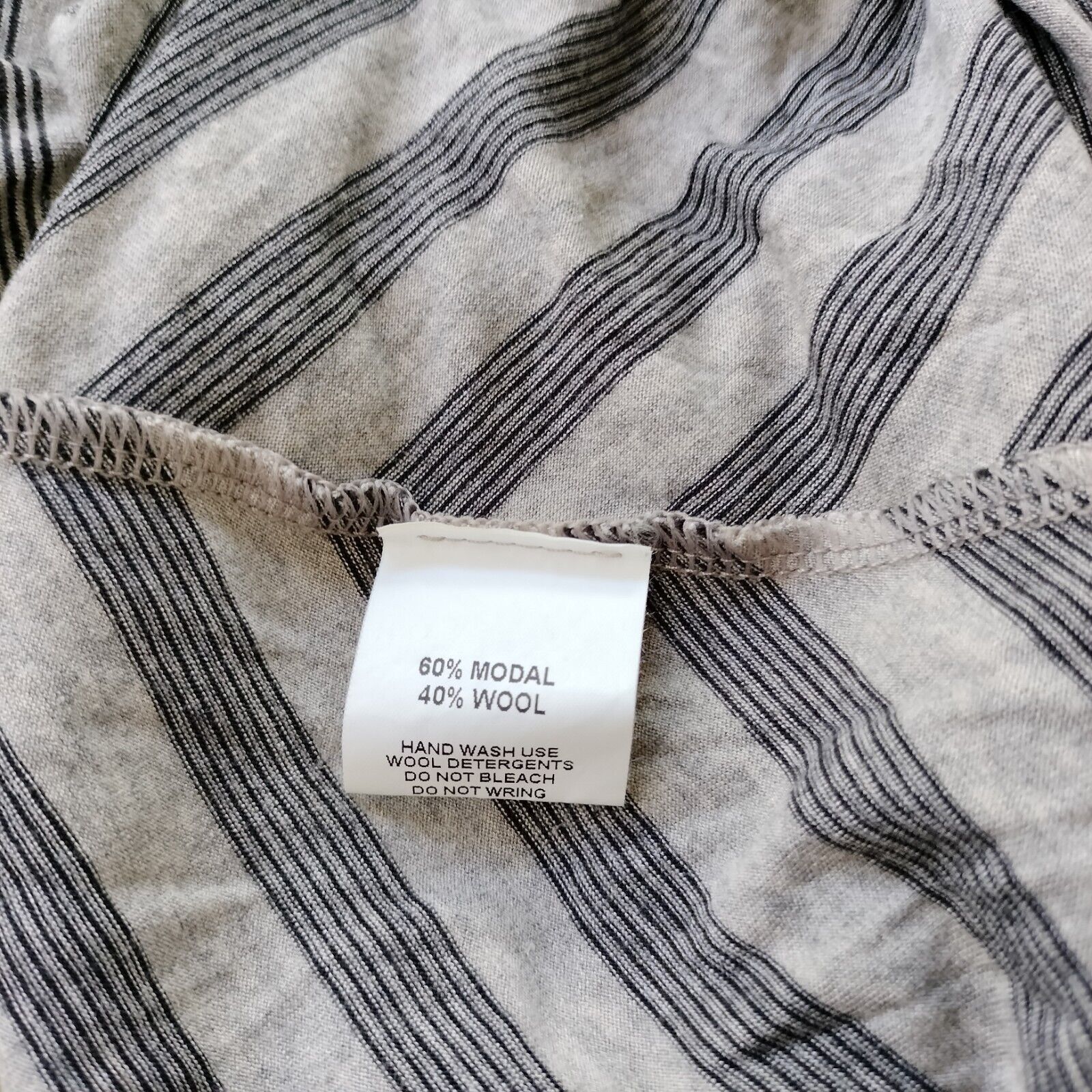 Designer × Man Made In Australia Hammock & Vine Blouse Top Striped Long Sleeve Hanky Hem Size M / US 6-8 / IT 42-44 - 8 Thumbnail