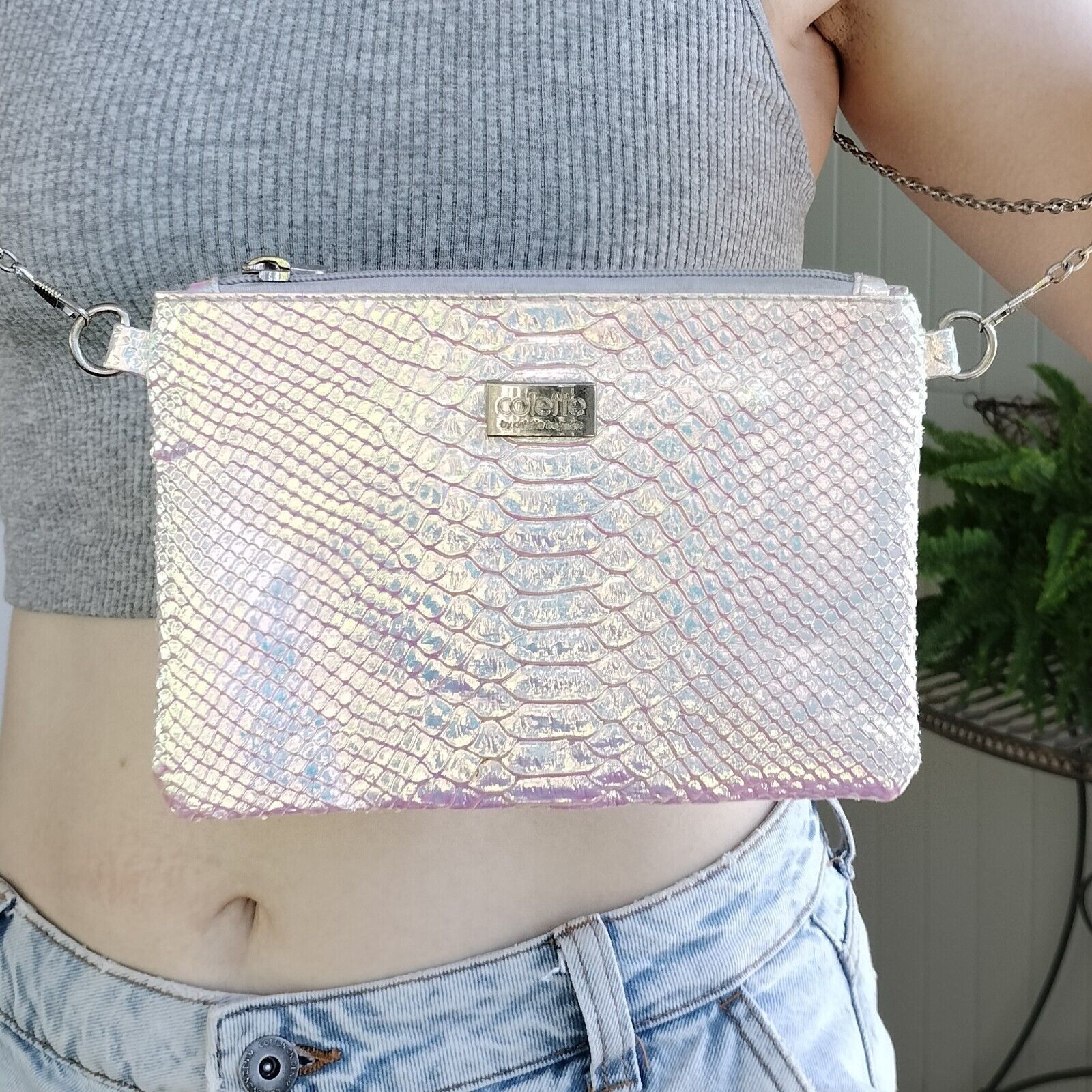Colette Colette Hayman Bag Purse Pink Crossbody Mermaid Holographic Size ONE SIZE - 3 Thumbnail