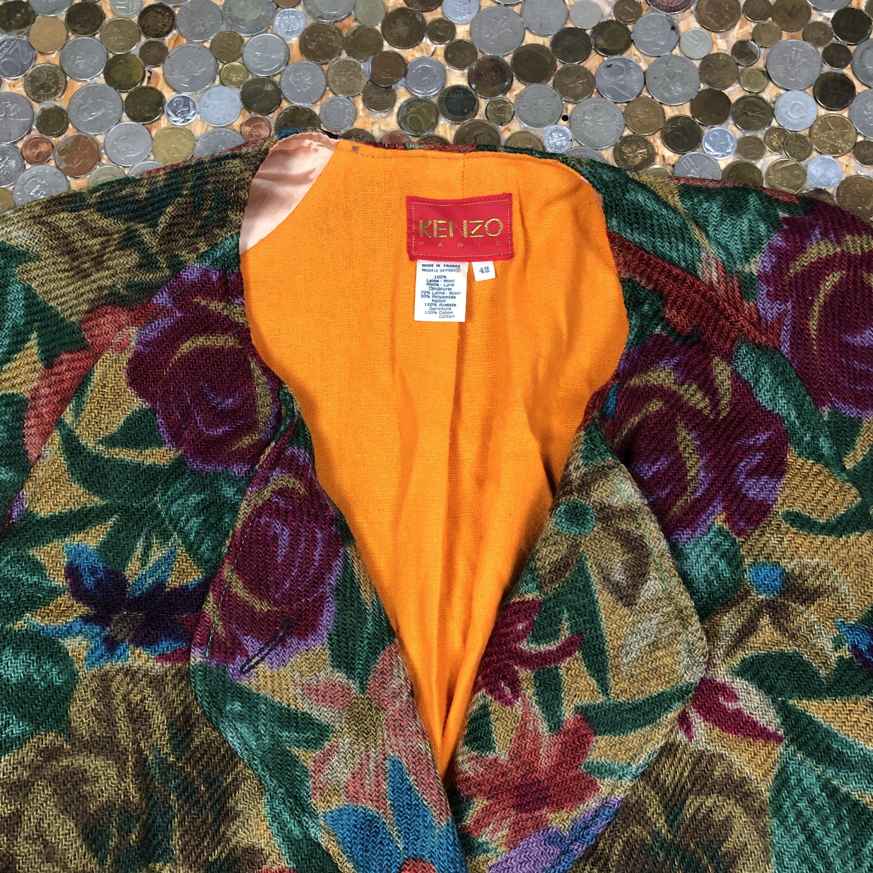 Kenzo Kenzo Vintage Flower Coat 90's Size US XS / EU 42 / 0 - 2 Thumbnail
