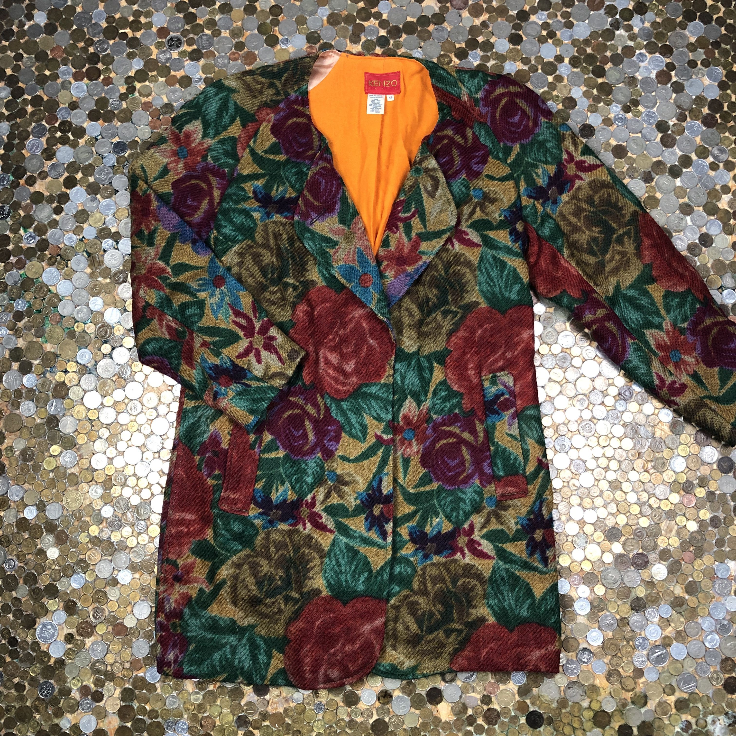 Kenzo Kenzo Vintage Flower Coat 90's Size US XS / EU 42 / 0 - 1 Thumbnail