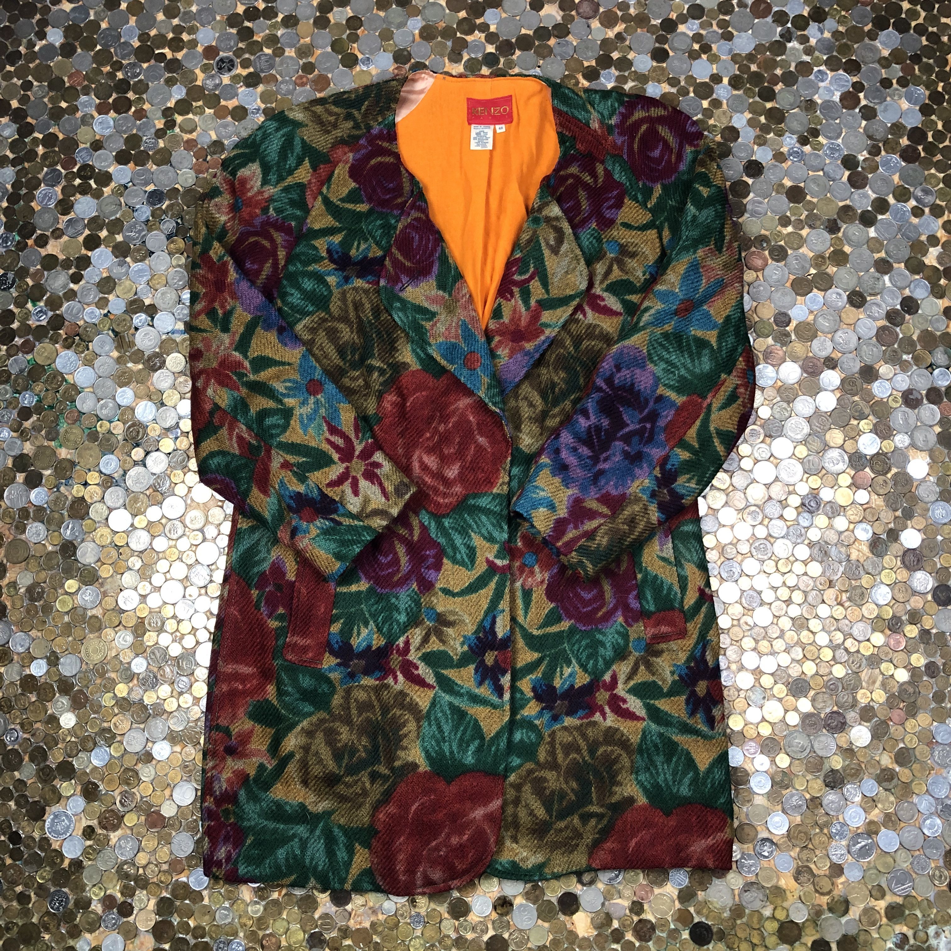 Kenzo Kenzo Vintage Flower Coat 90's Size US XS / EU 42 / 0 - 3 Thumbnail