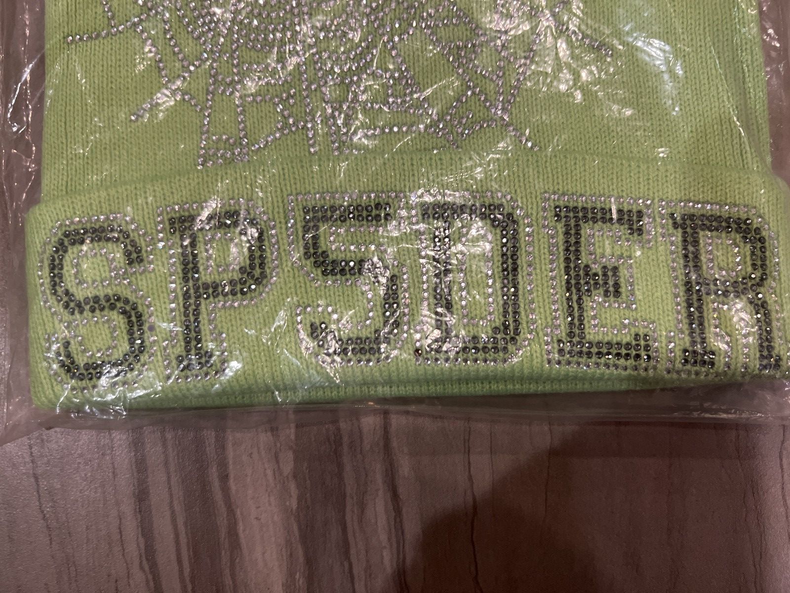 Sp5der Worldwide Web Beanie Green Young Thug