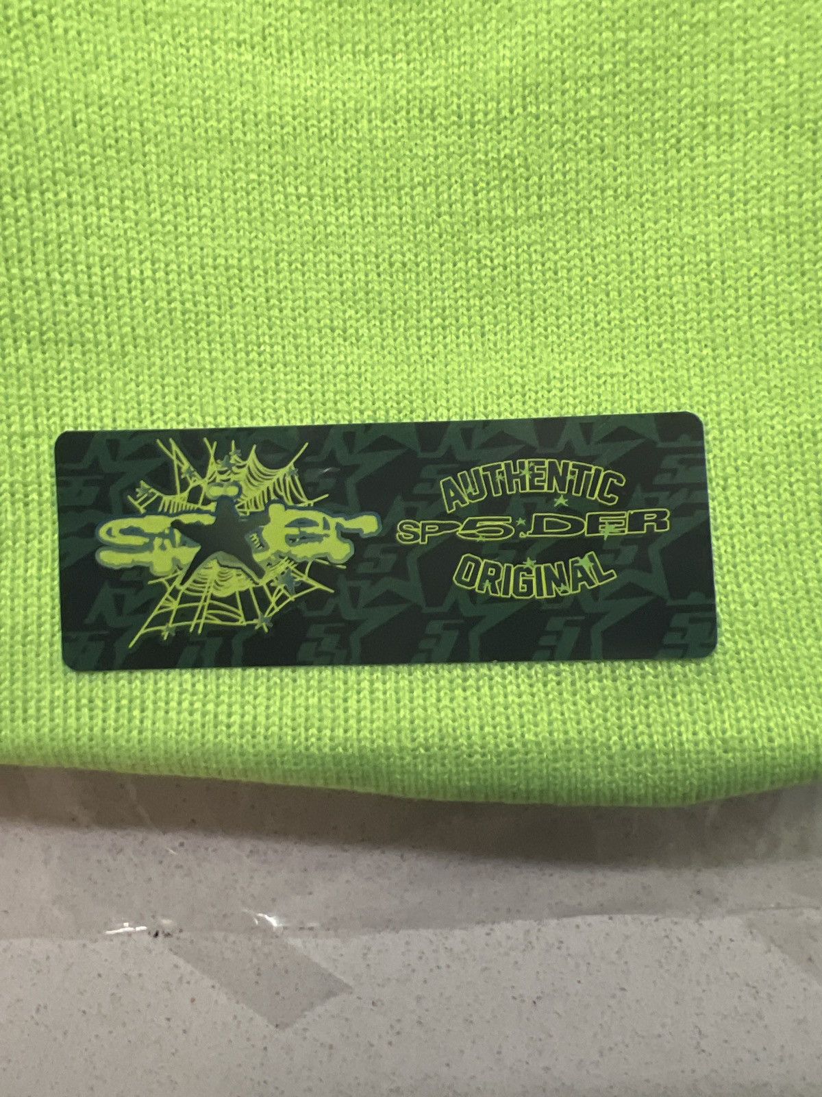 Sp5der Worldwide Web Beanie Green Young Thug