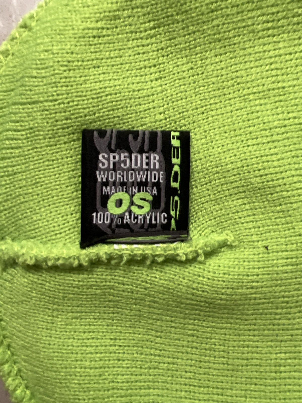 Sp5der Worldwide Web Beanie Green Young Thug