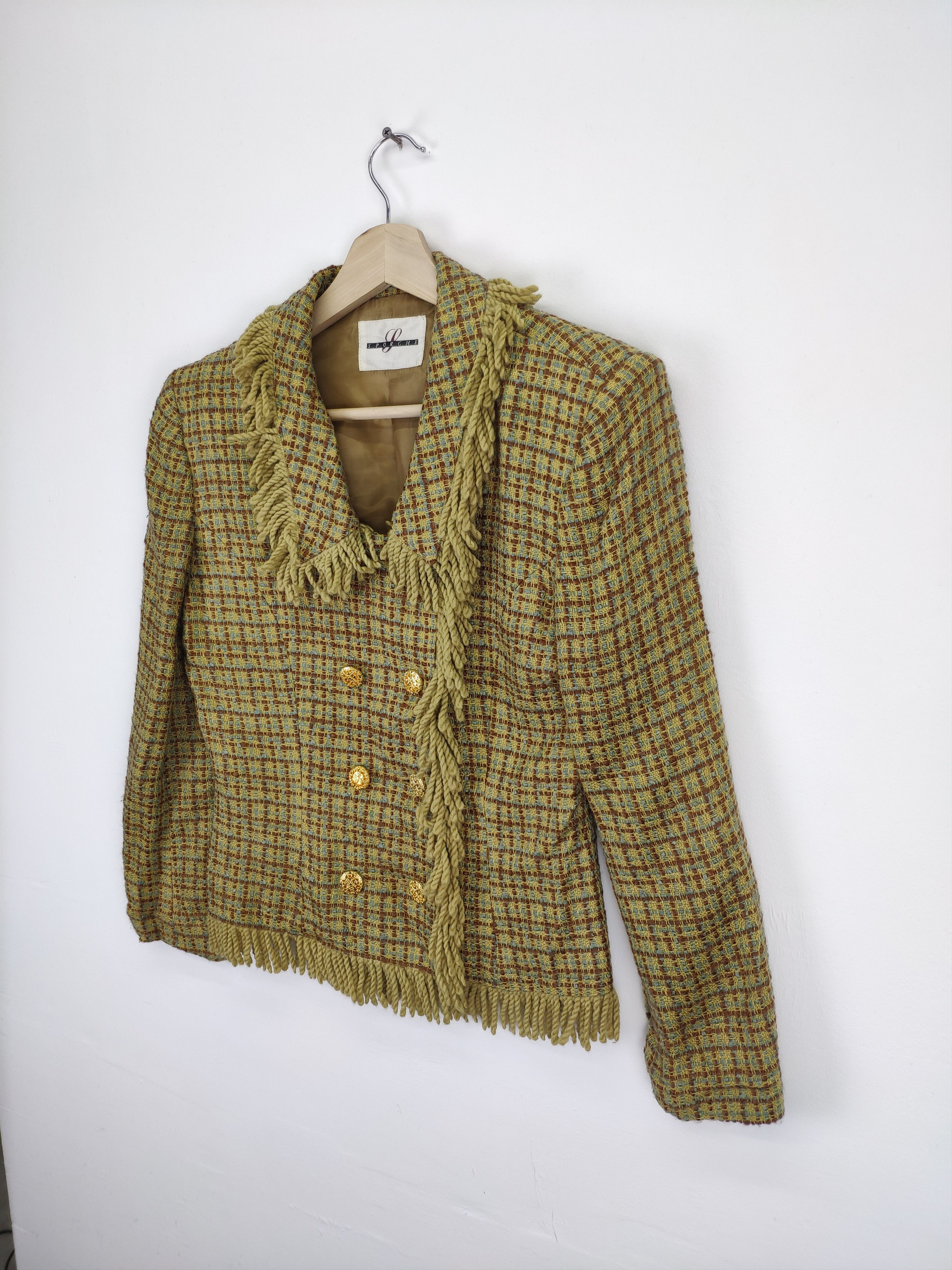 Japanese Brand × Le Grande Bleu (L.G.B.) Vintage Wool Tweed Jacket Chanel Style Size S / US 4 / IT 40 - 2 Thumbnail