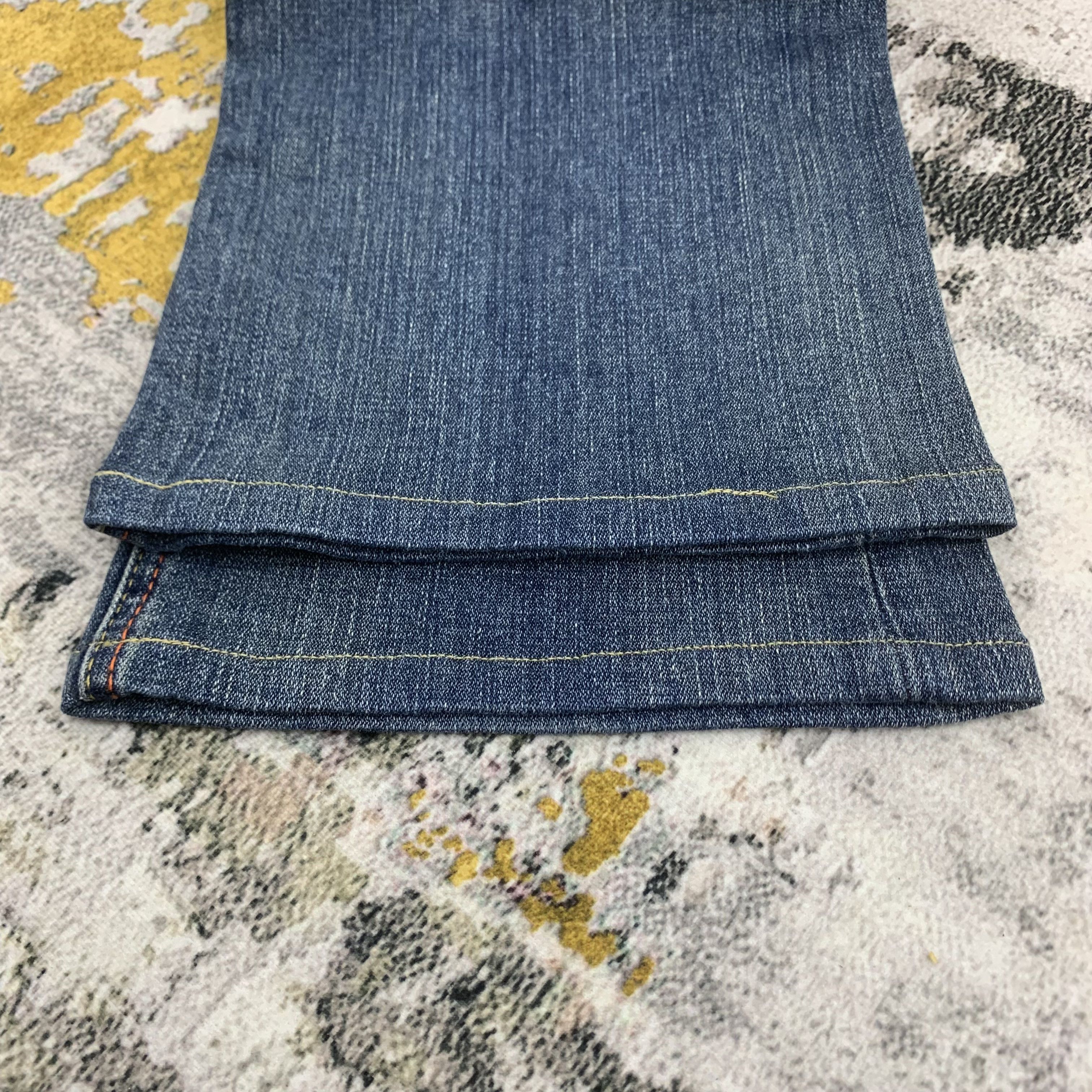 Japanese Brand Flared Jeans Blue Distressed Denim Bootcut Size US 31 - 6 Thumbnail