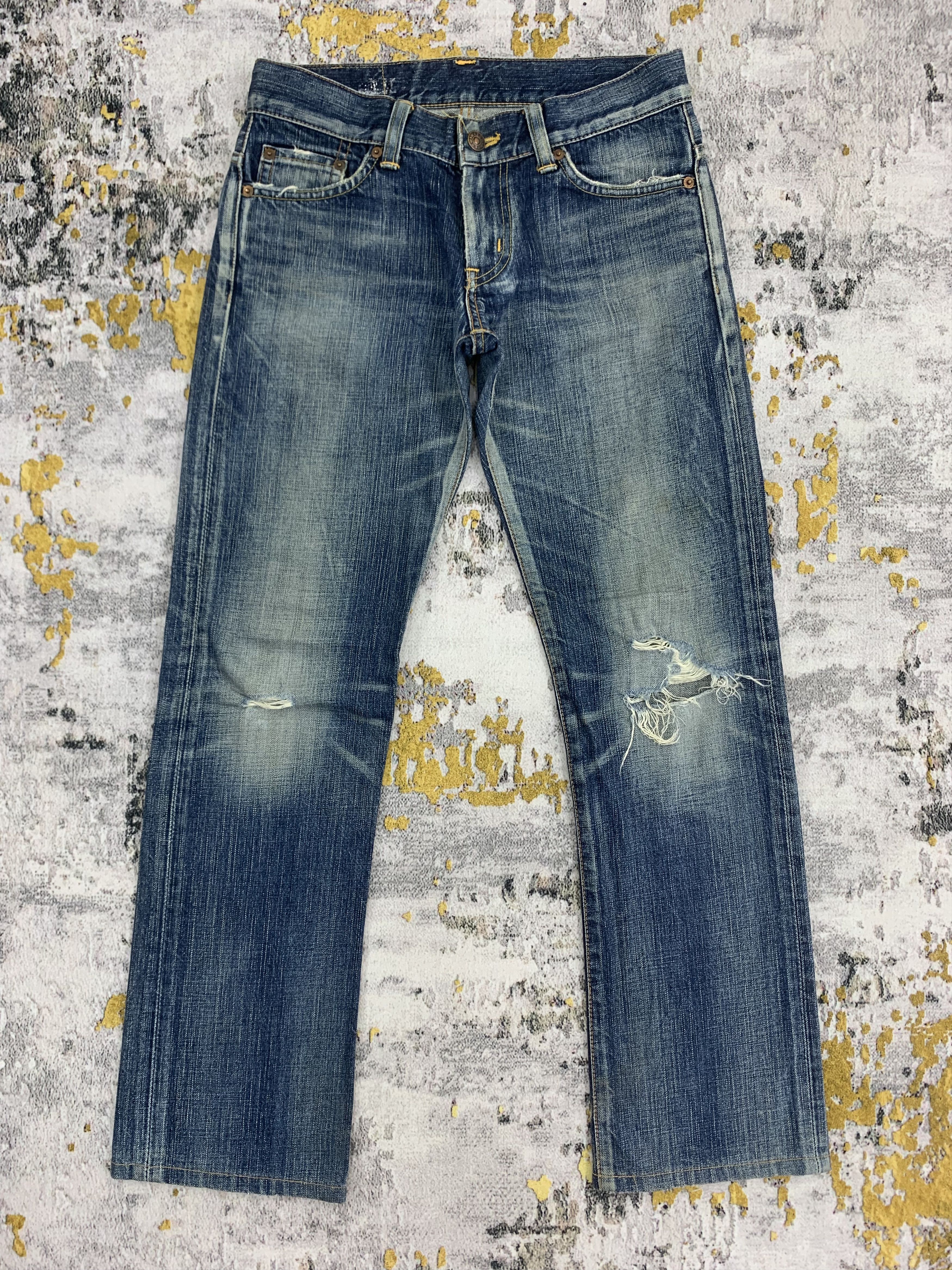 Edwin Ripped Jeans Blue Distressed Denim Edwin Size US 29 - 1 Thumbnail