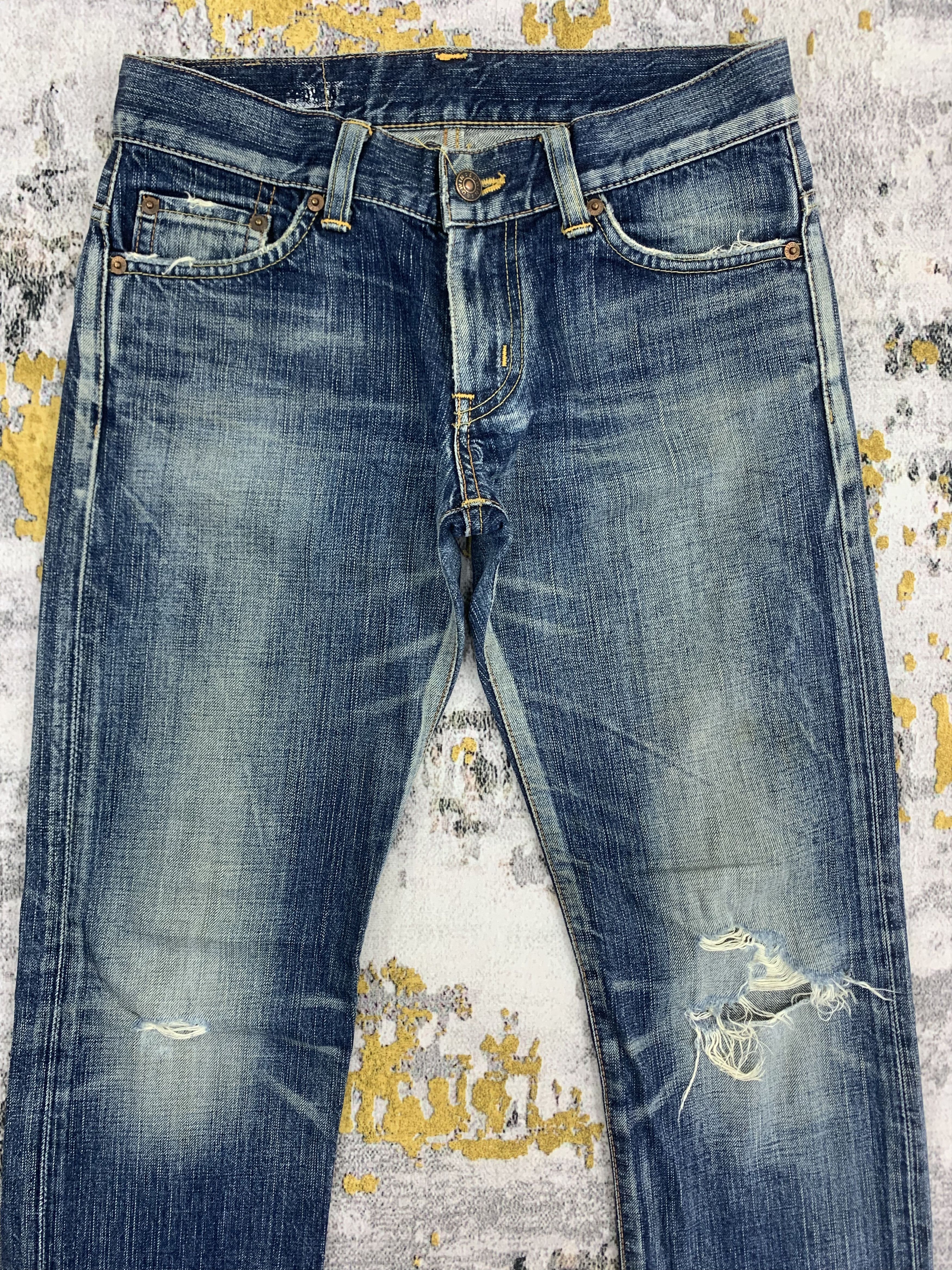 Edwin Ripped Jeans Blue Distressed Denim Edwin Size US 29 - 2 Thumbnail