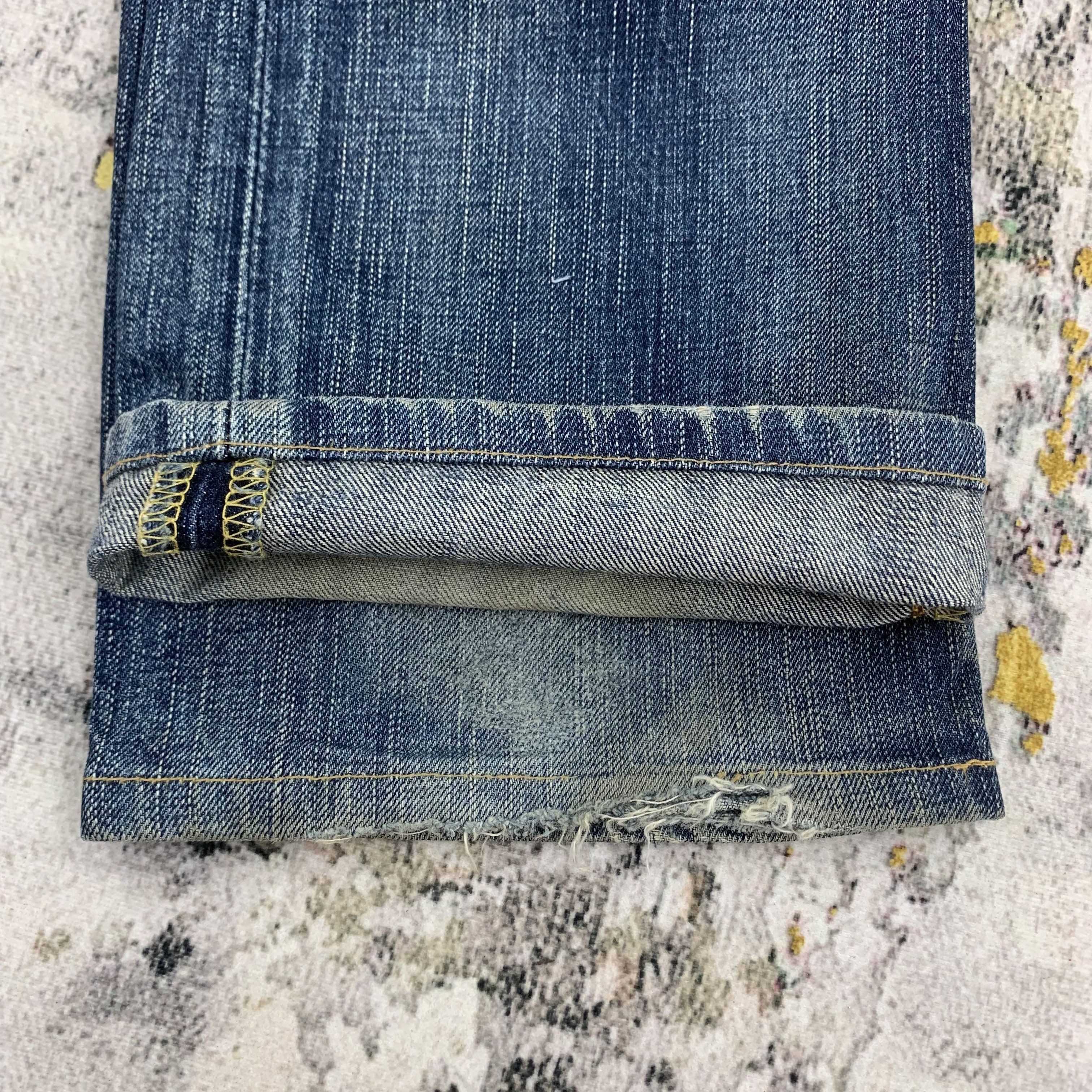 Edwin Ripped Jeans Blue Distressed Denim Edwin Size US 29 - 8 Thumbnail