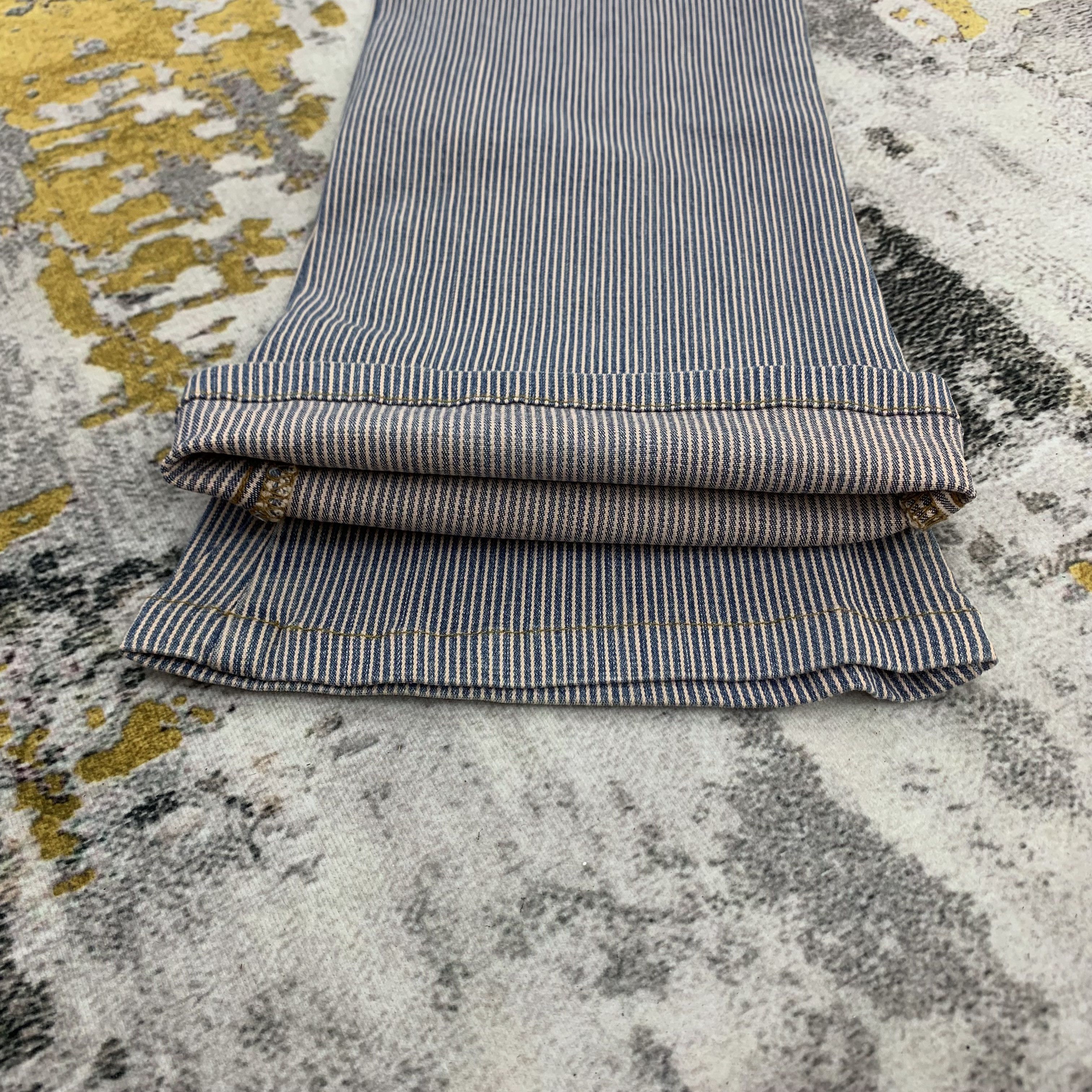 Japanese Brand Womenswear | Anna Kerry Cargo Pants Striped size 24 Size 26" / US 2 / IT 38 - 8 Thumbnail