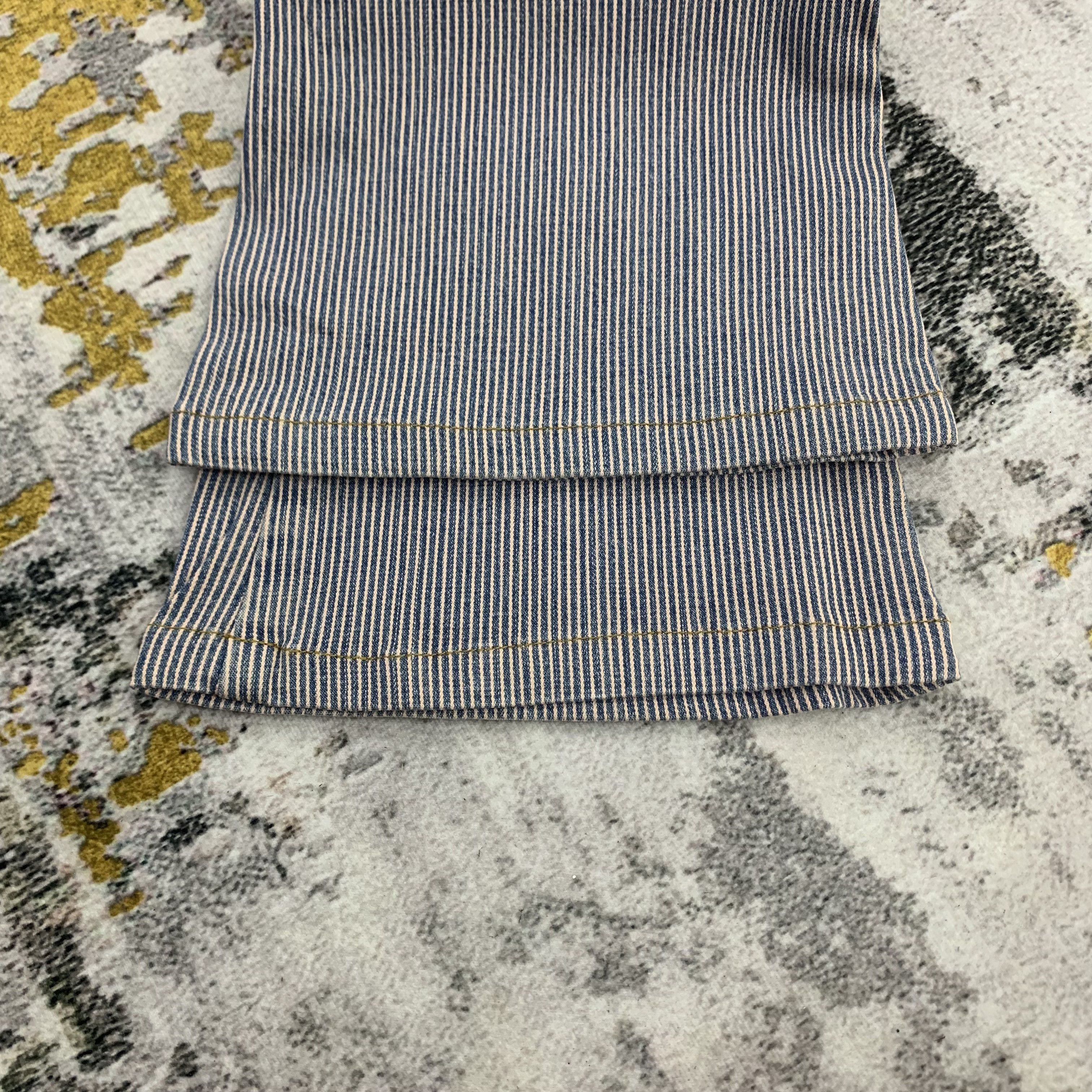 Japanese Brand Womenswear | Anna Kerry Cargo Pants Striped size 24 Size 26" / US 2 / IT 38 - 7 Thumbnail