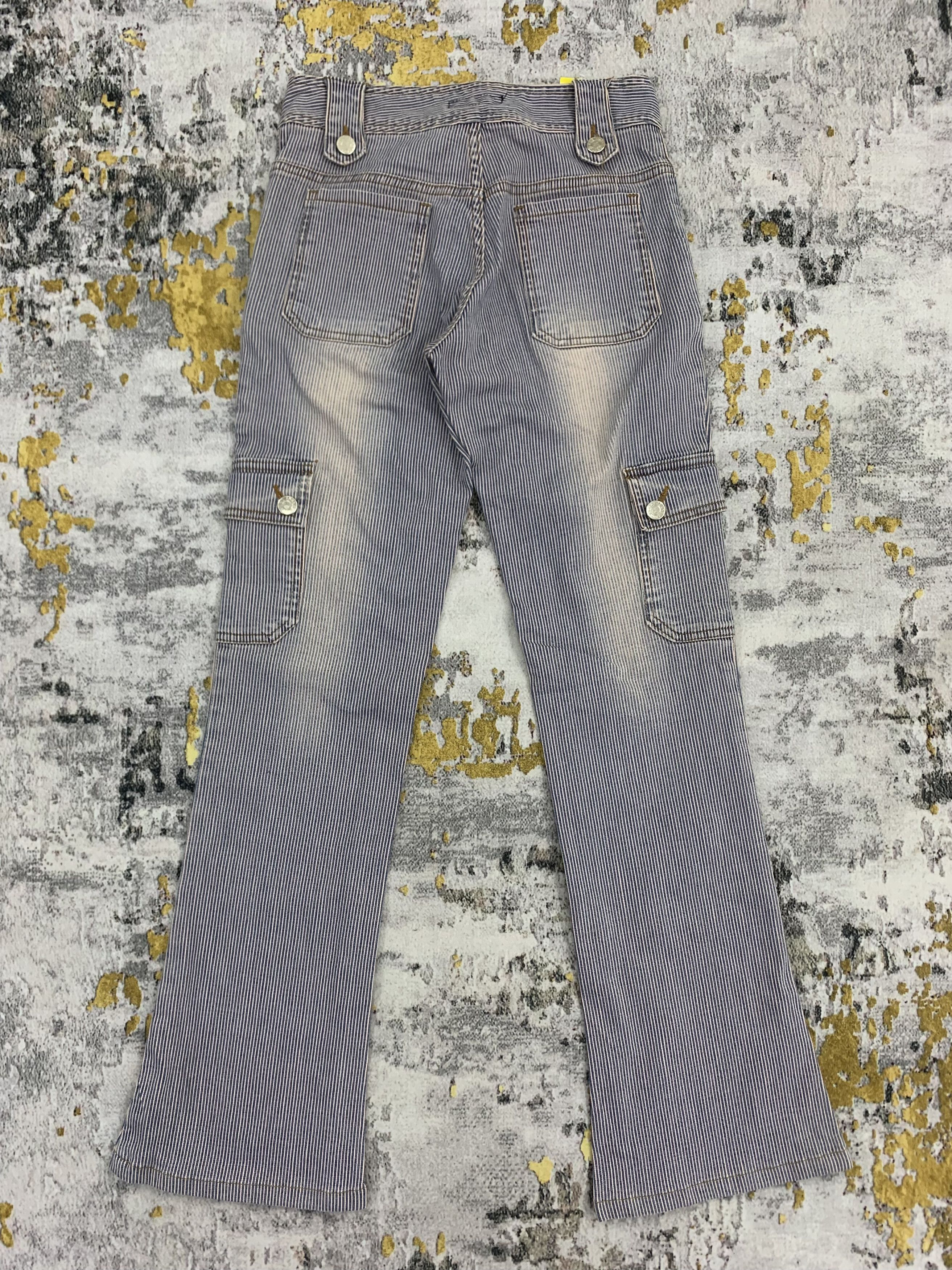Japanese Brand Womenswear | Anna Kerry Cargo Pants Striped size 24 Size 26" / US 2 / IT 38 - 5 Thumbnail