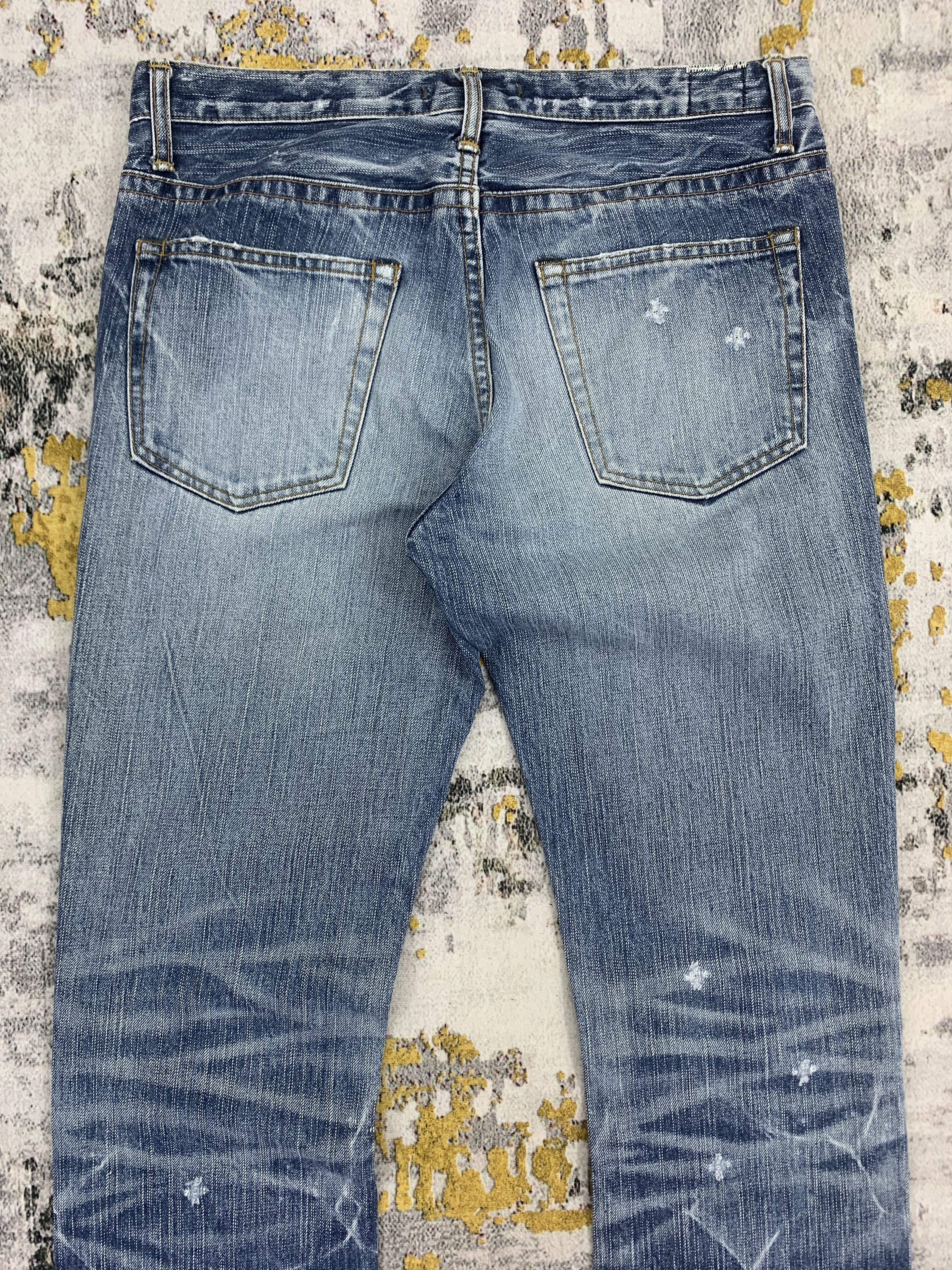 Japanese Brand Ripped Jeans Blue Trip Distressed Denim Blue Way Size US 29 - 6 Thumbnail