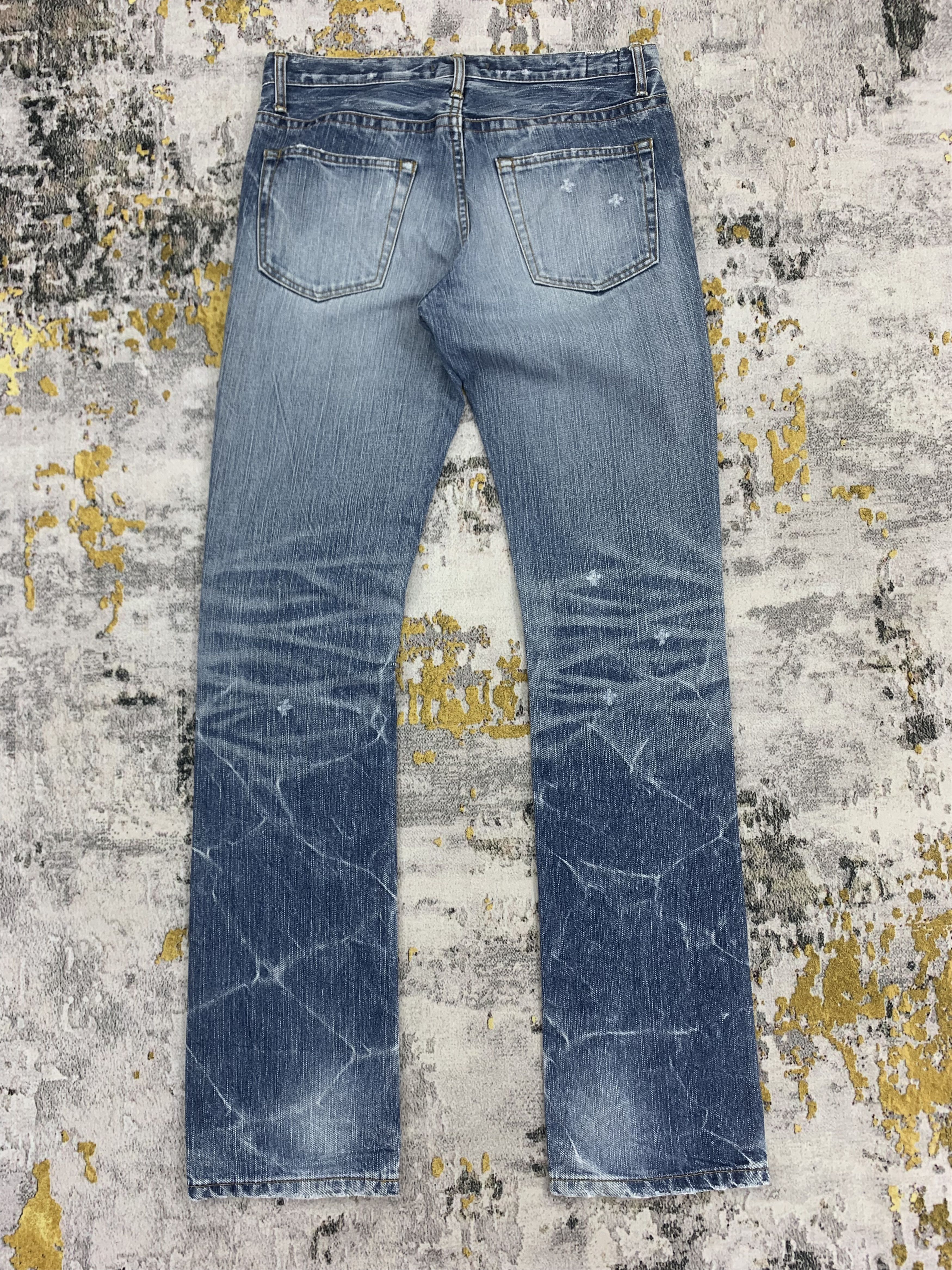Japanese Brand Ripped Jeans Blue Trip Distressed Denim Blue Way Size US 29 - 5 Thumbnail