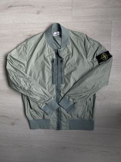 Stone island reflective weave zip hot sale bomber jacket