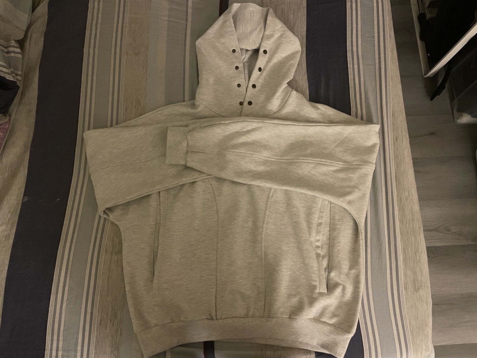 Grailz 22fw Heather Grey Geometry Hoodie