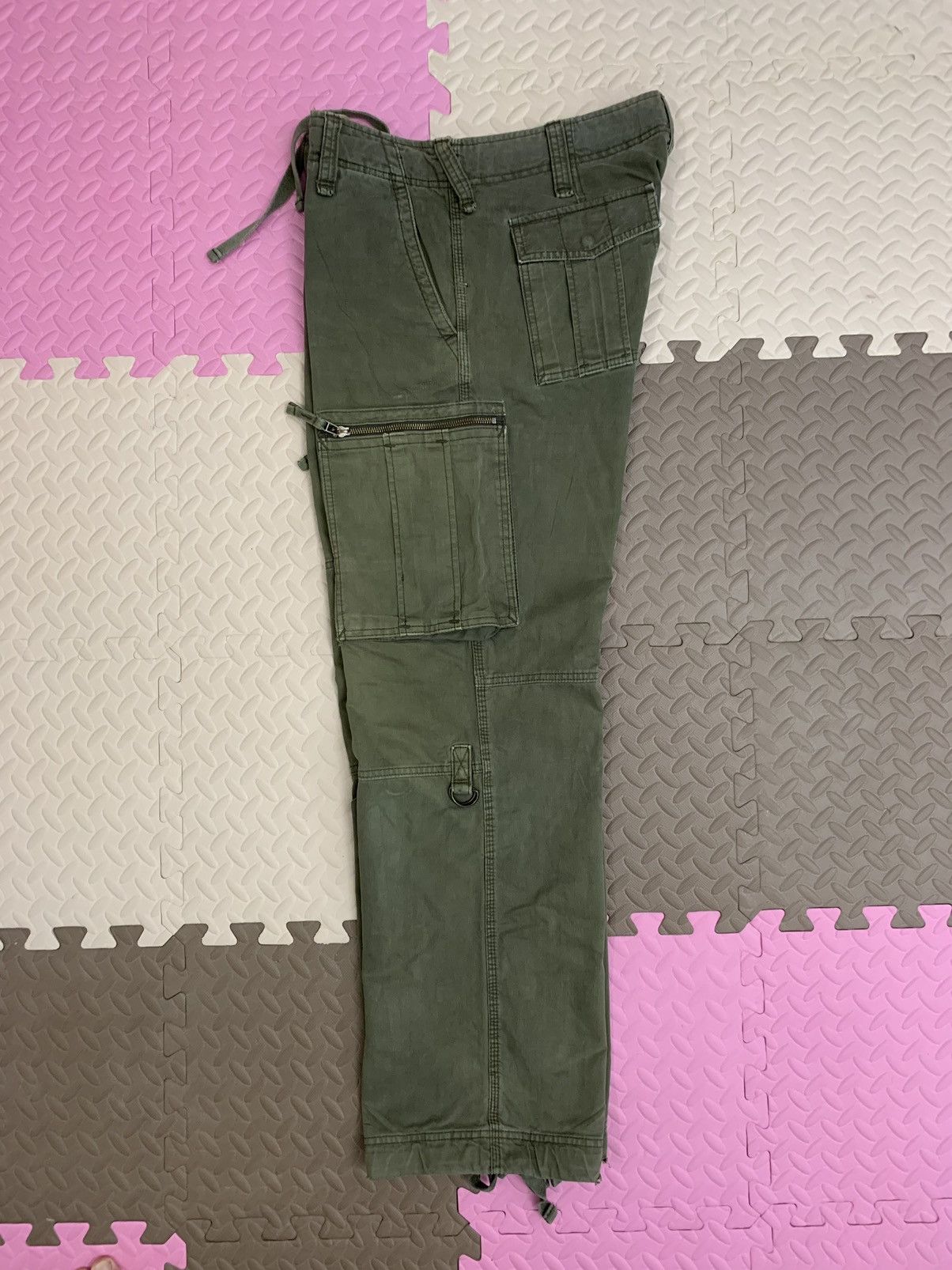Uniqlo × Vintage Vintage Uniqlo cargos pant trouser distressed drawstring Size US 36 / EU 52 - 7 Thumbnail