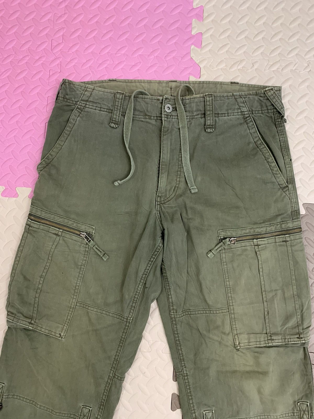 Uniqlo × Vintage Vintage Uniqlo cargos pant trouser distressed drawstring Size US 36 / EU 52 - 4 Thumbnail