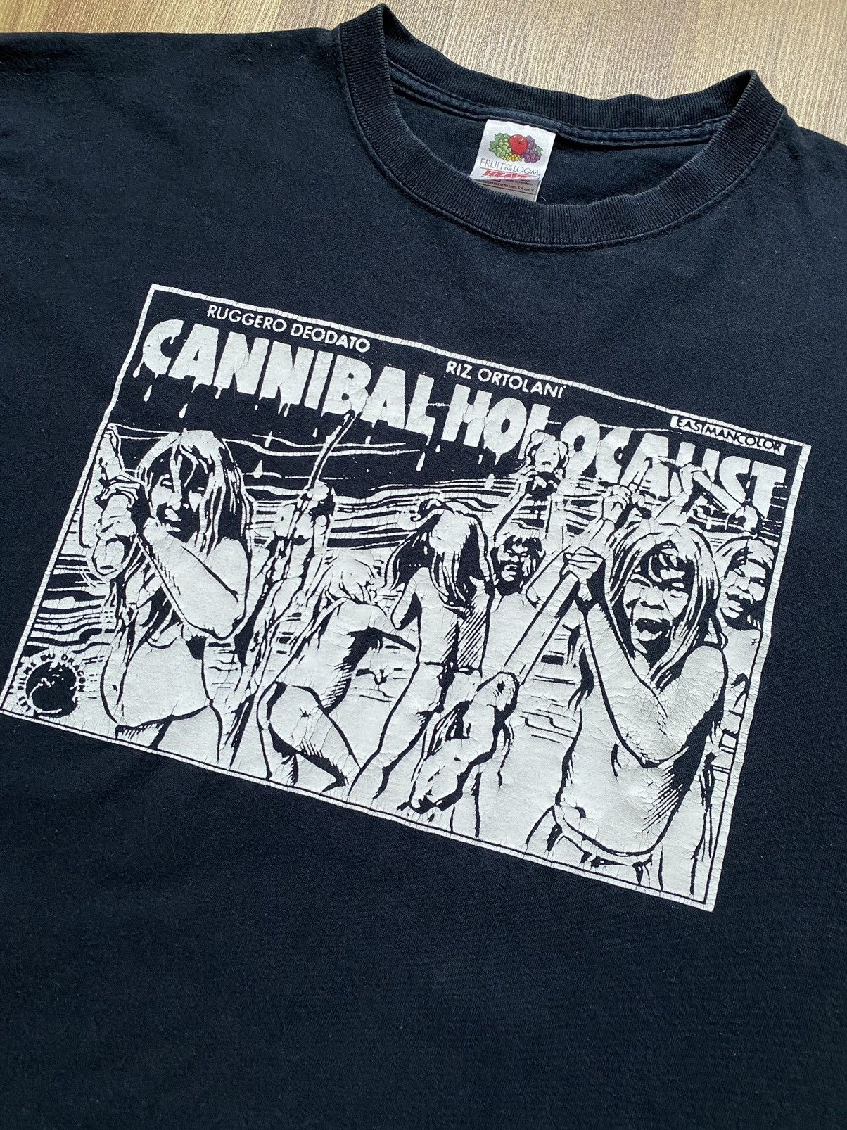 Vintage Vintage Y2K Cannibal Holocaust Movie Promo T Shirt Scream Size US XL / EU 56 / 4 - 2 Thumbnail