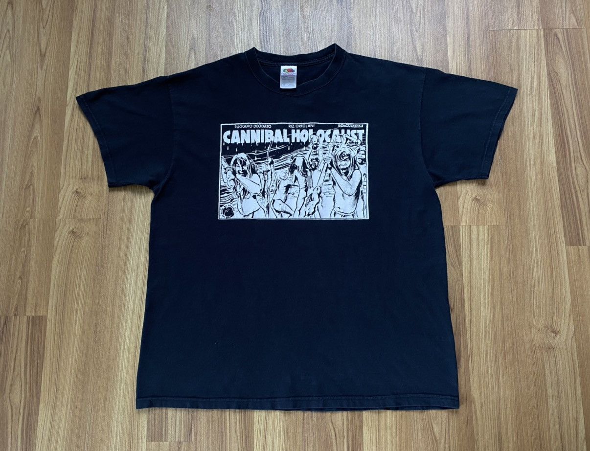 Vintage Vintage Y2K Cannibal Holocaust Movie Promo T Shirt Scream Size US XL / EU 56 / 4 - 1 Thumbnail