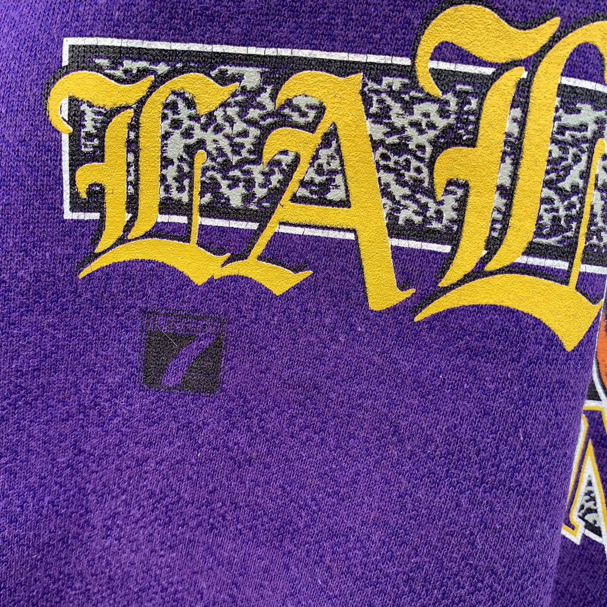 Logo 7 × NBA Rare! Vintage 90s NBA Lakers Sweatshirt Basketball Size L / US 10 / IT 46 - 6 Thumbnail