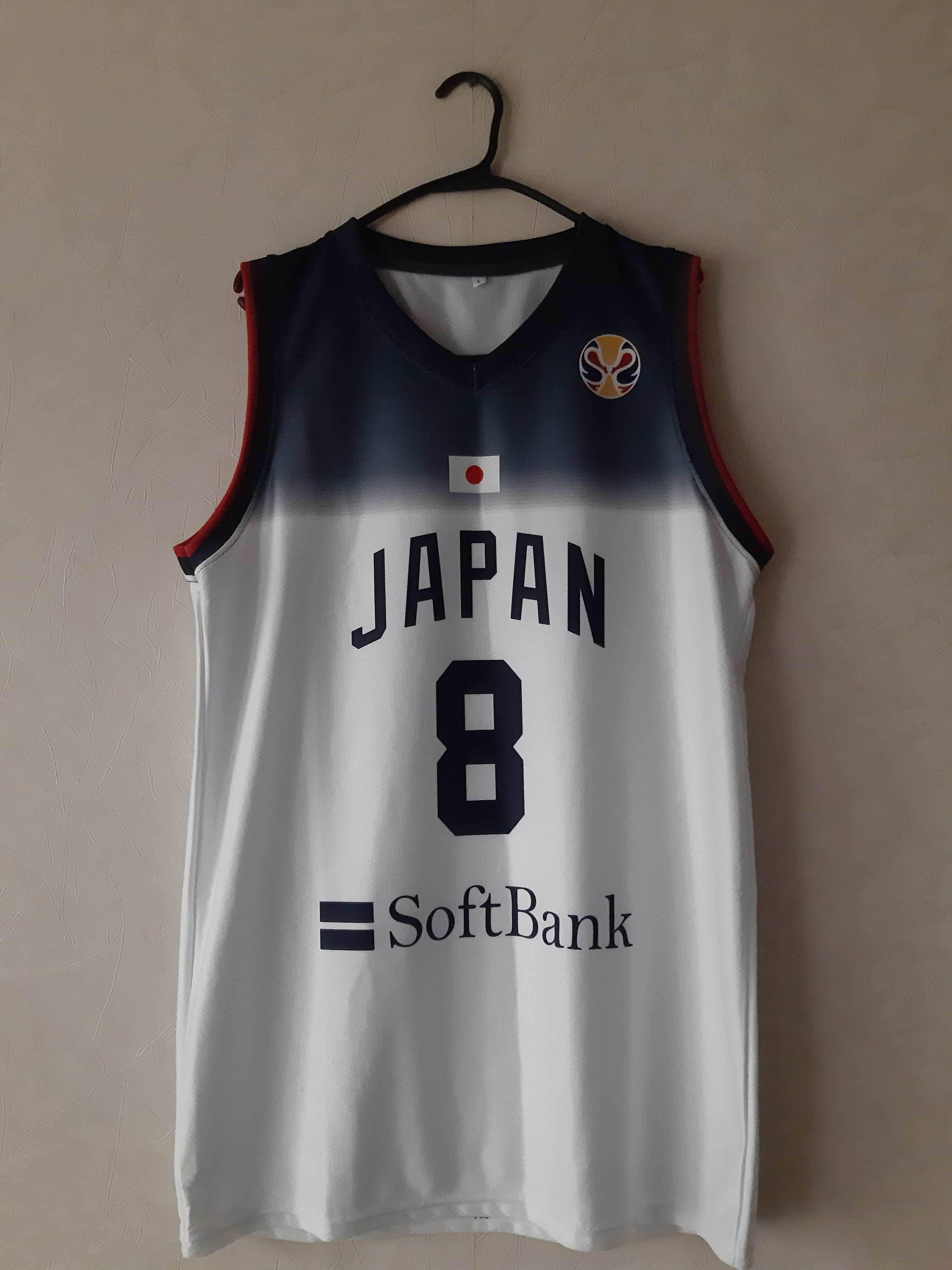 Throwback Rui Hachimura #8 Japan Basketball Jersey White Black Top  Stiitched