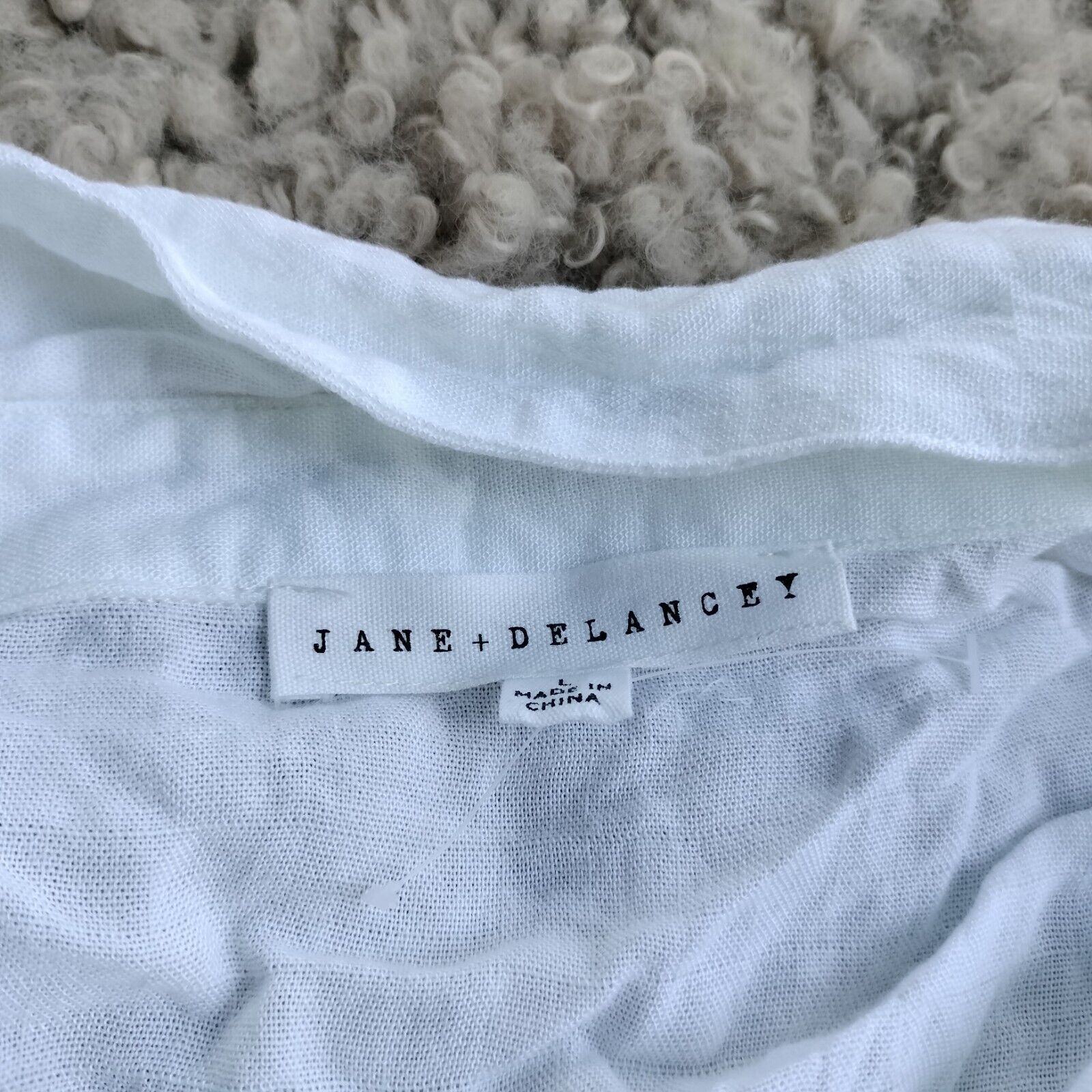 Designer Jane + Delancey Blouse Top Button Up Long Sleeve Gauze Rayon Size L / US 10 / IT 46 - 6 Thumbnail