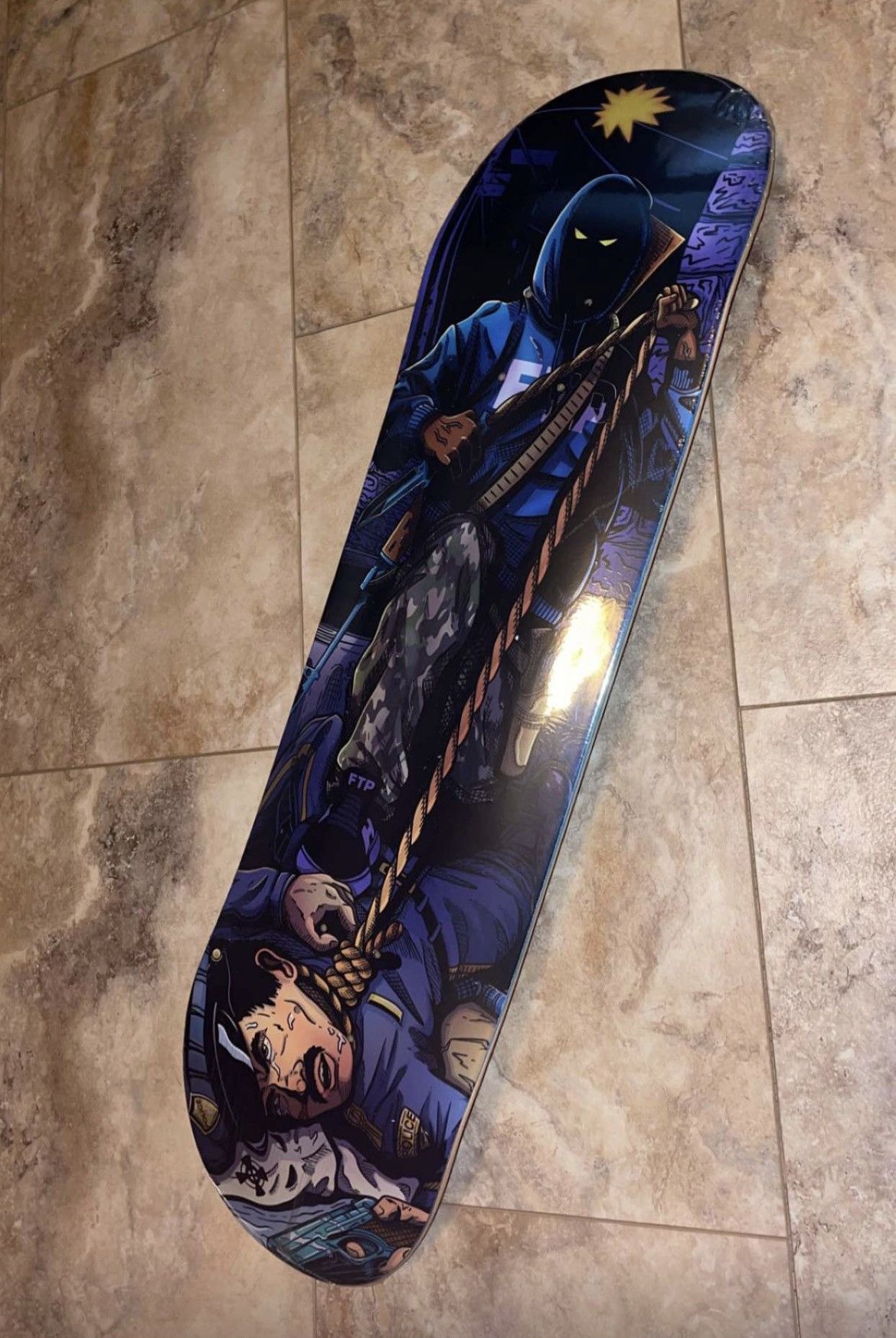 FTP x FUCT Ace Skateboard Deck Black