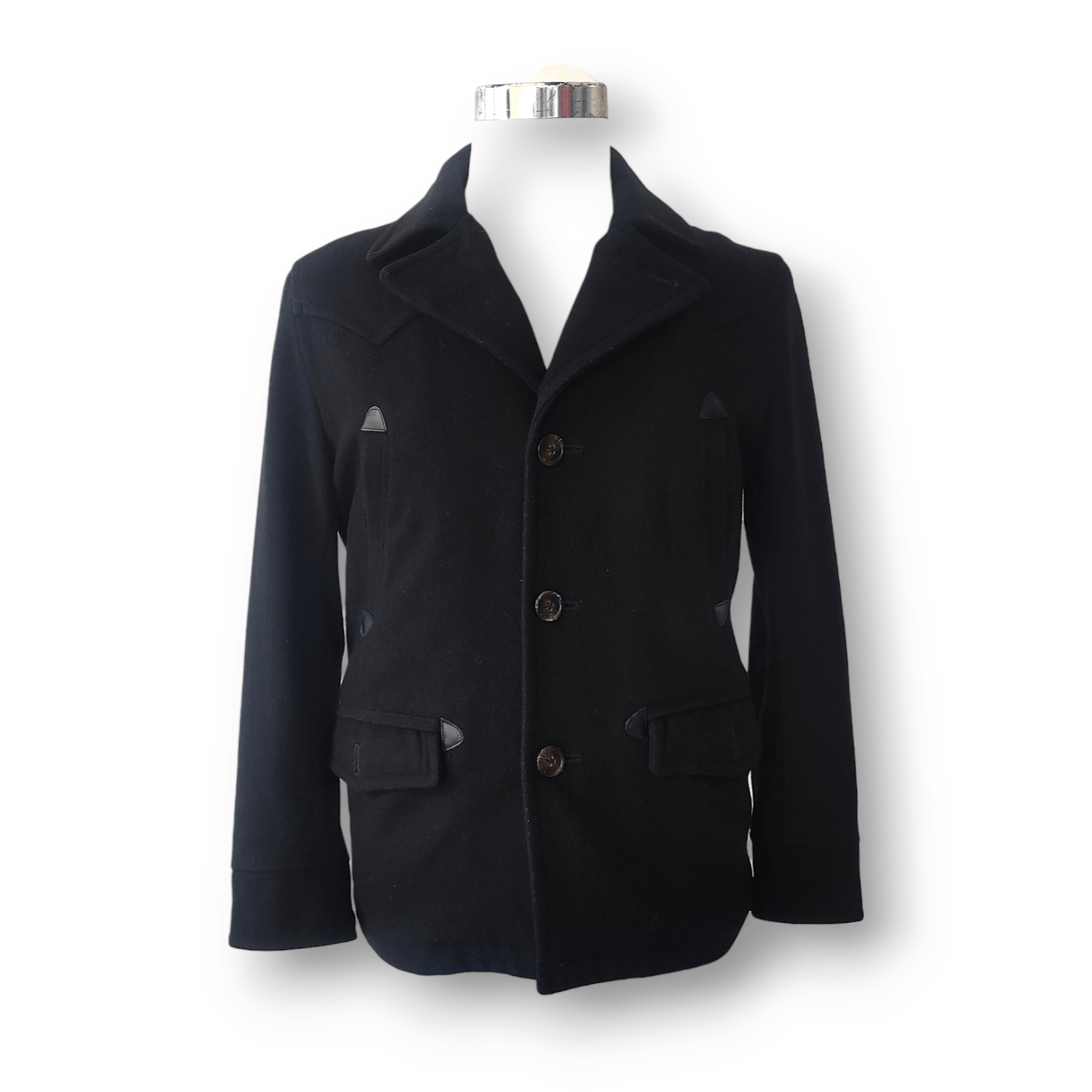 Beauty Beast JACKROSE Single-Breasted Peacoat Wool Jacket Size US M / EU 48-50 / 2 - 2 Thumbnail