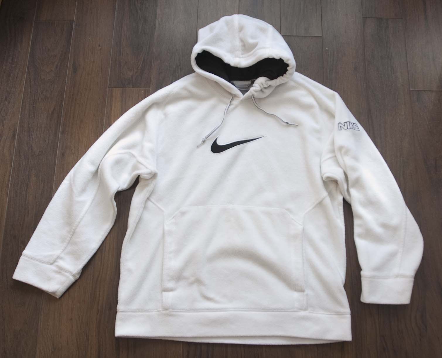 Nike × Vintage Nike Hoodie Vintage Y2K White Center Swoosh Size S/M Size US S / EU 44-46 / 1 - 1 Thumbnail