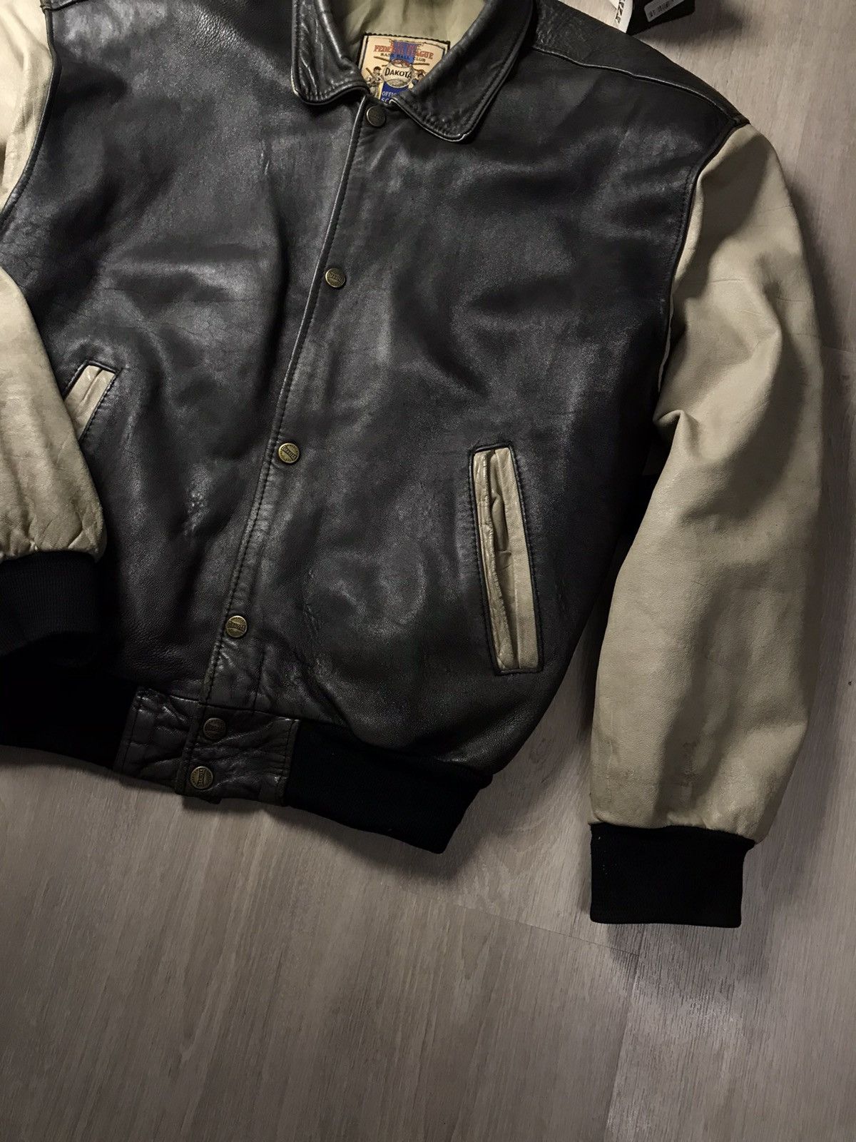 Genuine Leather Rare 🔥 80s Vintage DAKOTA biker leather jacket American 🇺🇸 Size US XXL / EU 58 / 5 - 9 Thumbnail