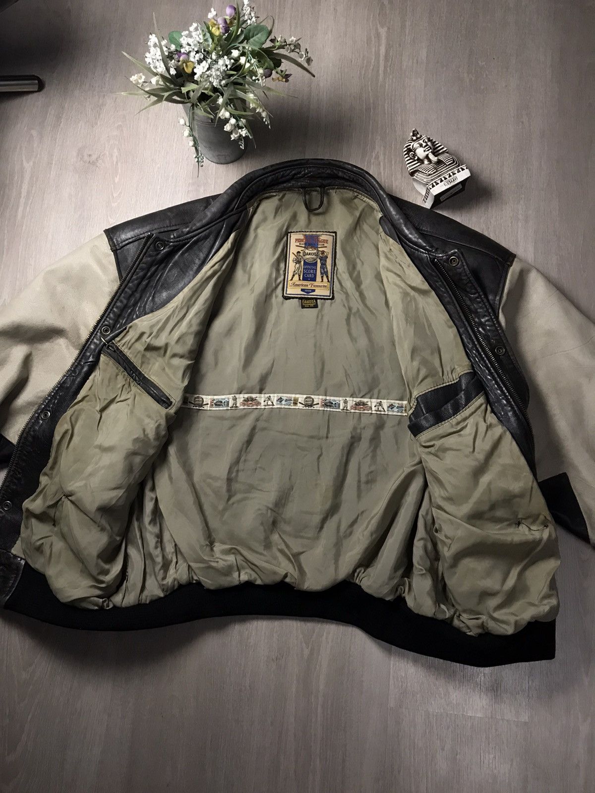Genuine Leather Rare 🔥 80s Vintage DAKOTA biker leather jacket American 🇺🇸 Size US XXL / EU 58 / 5 - 15 Thumbnail