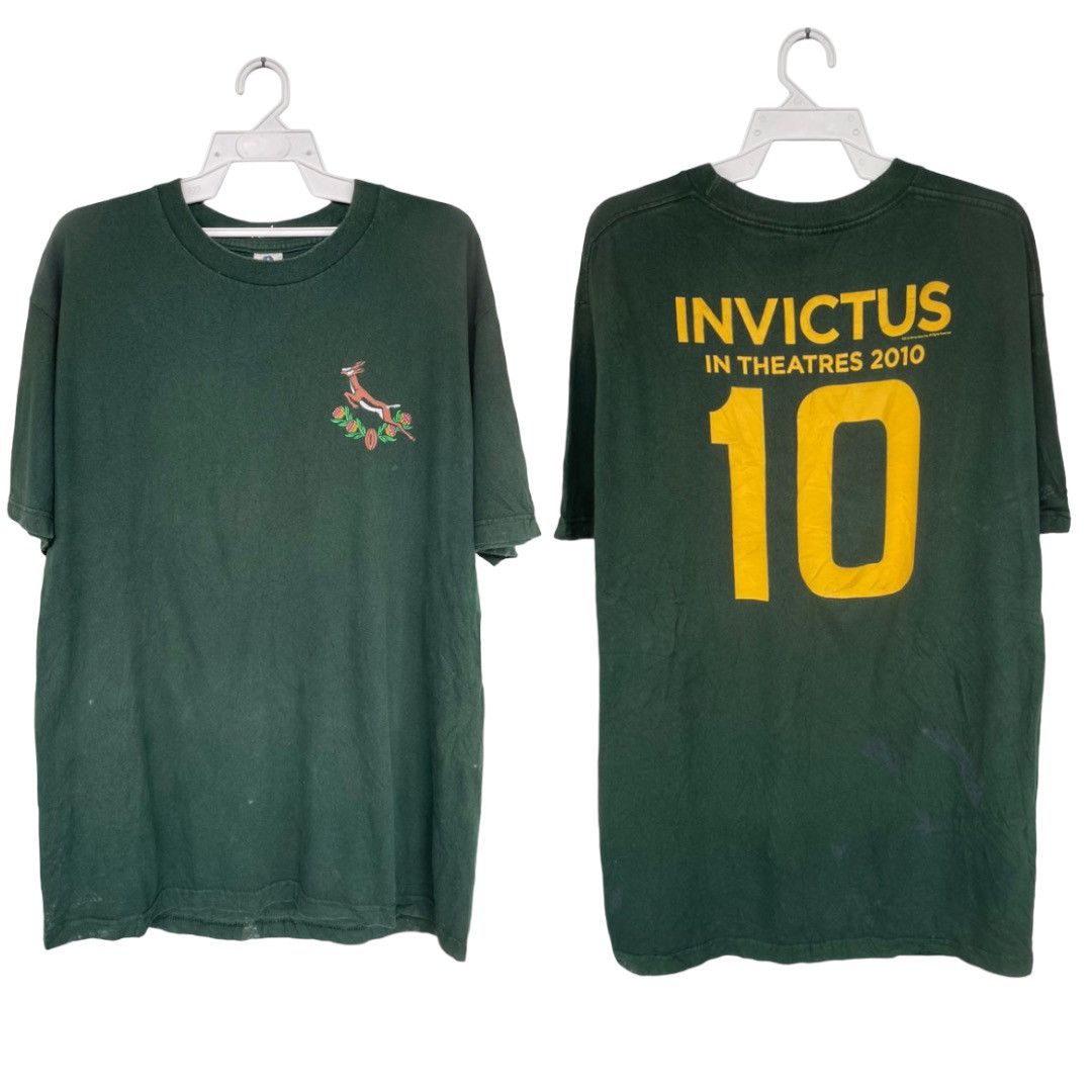 image of Movie x Rugby North America Morgan Freeman & Matt Damon Invictus Springboks Rugby in Green (Size La
