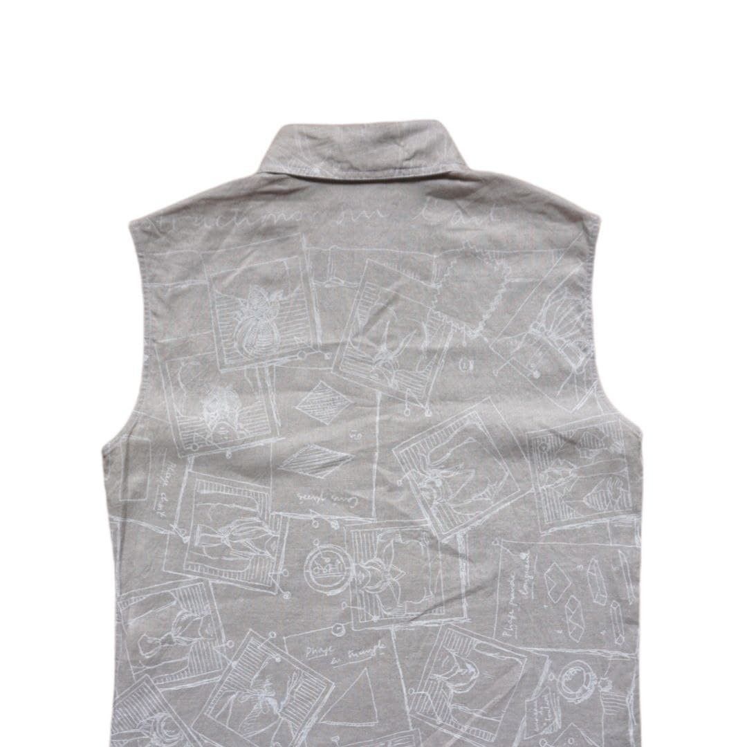 Hermes Vintage Hermes sleeveless shirt full print linen Size US M / EU 48-50 / 2 - 4 Thumbnail