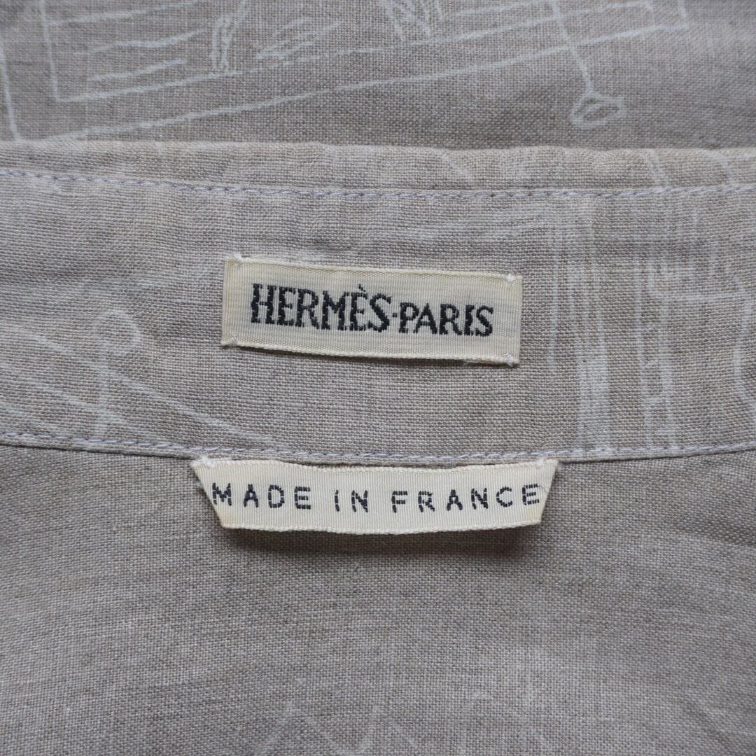 Hermes Vintage Hermes sleeveless shirt full print linen Size US M / EU 48-50 / 2 - 10 Thumbnail