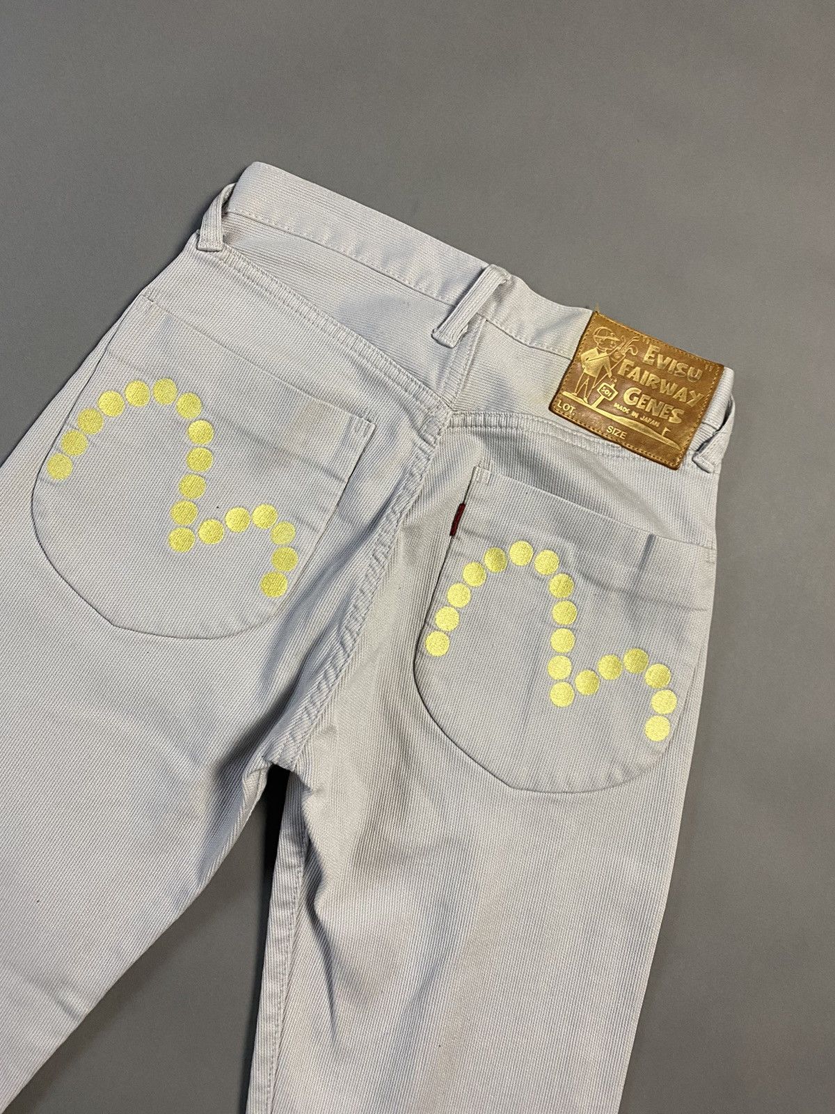Evisu × Japanese Brand × Vintage Evisu Fairway Genes vintage grey chino pants gold dots logo Size 26" / US 2 / IT 38 - 1 Thumbnail