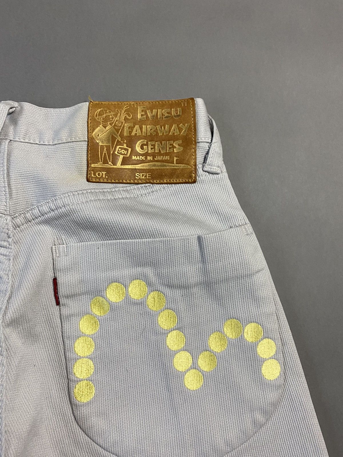 Evisu × Japanese Brand × Vintage Evisu Fairway Genes vintage grey chino pants gold dots logo Size 26" / US 2 / IT 38 - 2 Thumbnail