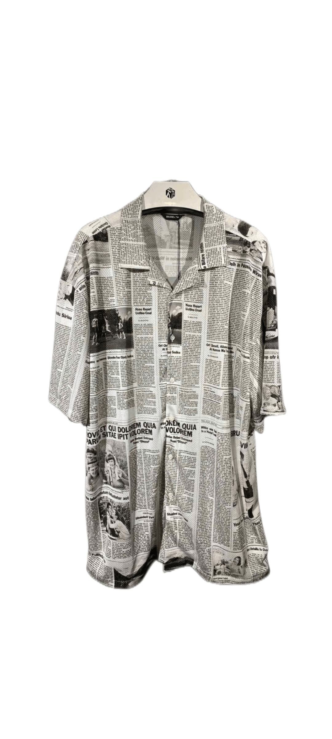 Balenciaga newspaper shirt hotsell