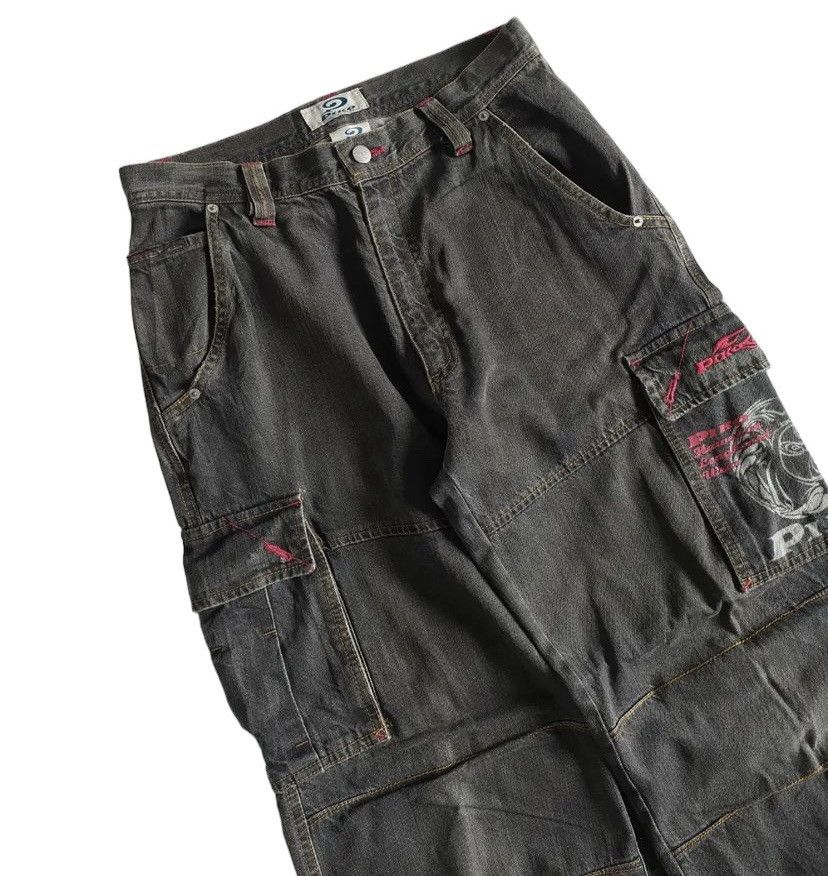 Beauty Beast × Vintage Y2K JAPANESE HIP HOP BAGGY PANTS Size US 30 / EU 46 - 2 Thumbnail