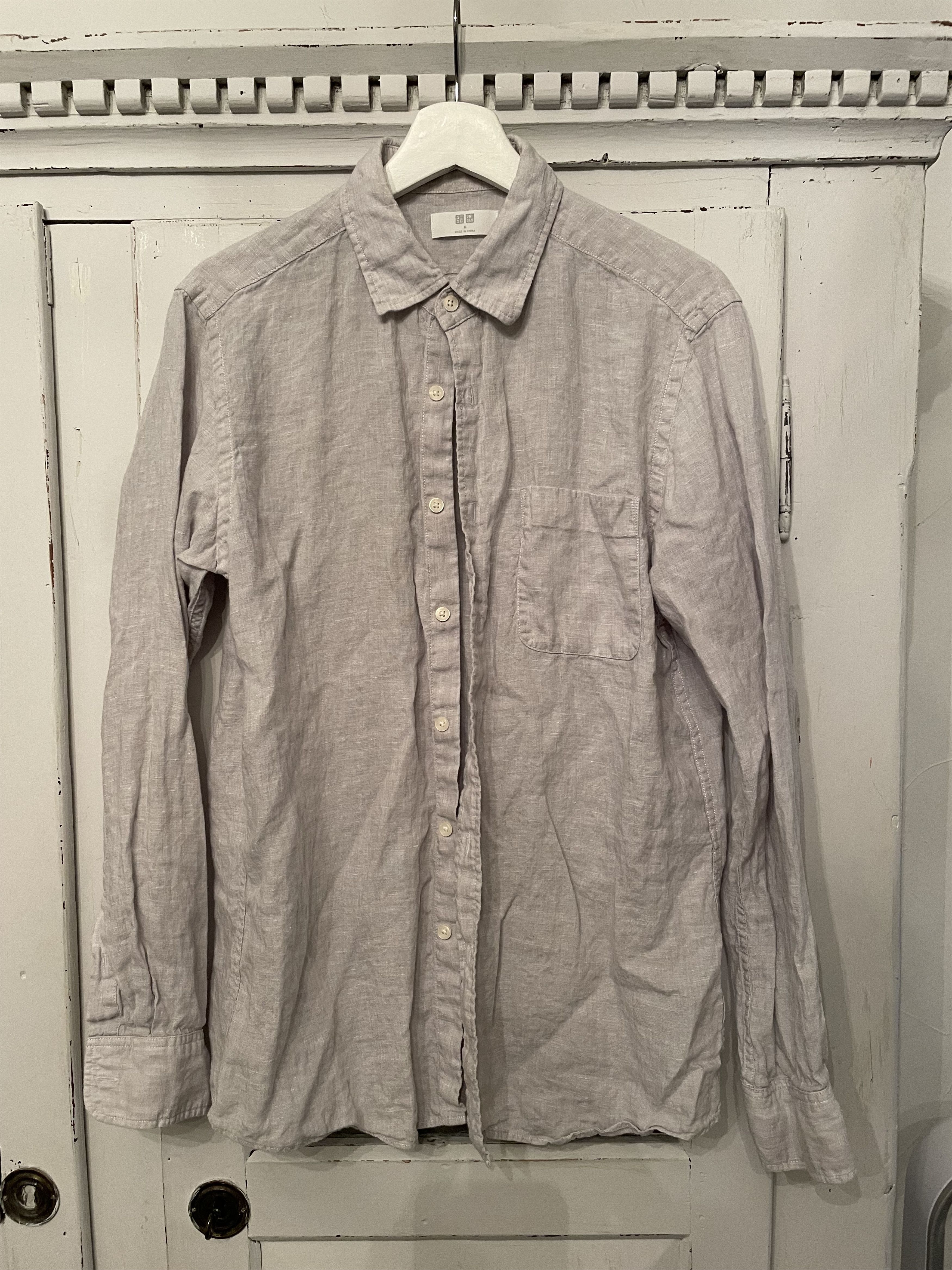 Uniqlo Premium Linen Long-Sleeve Shirt Size US M / EU 48-50 / 2 - 1 Preview