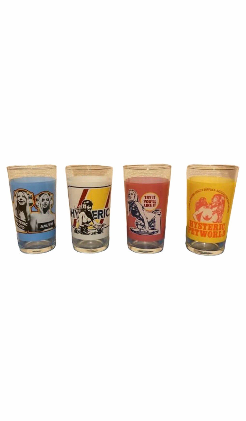 Pre-owned Hysteric Glamour X Vintage Hysteric Glamour Y2k Women Print Water Glass Cup In Multicolor