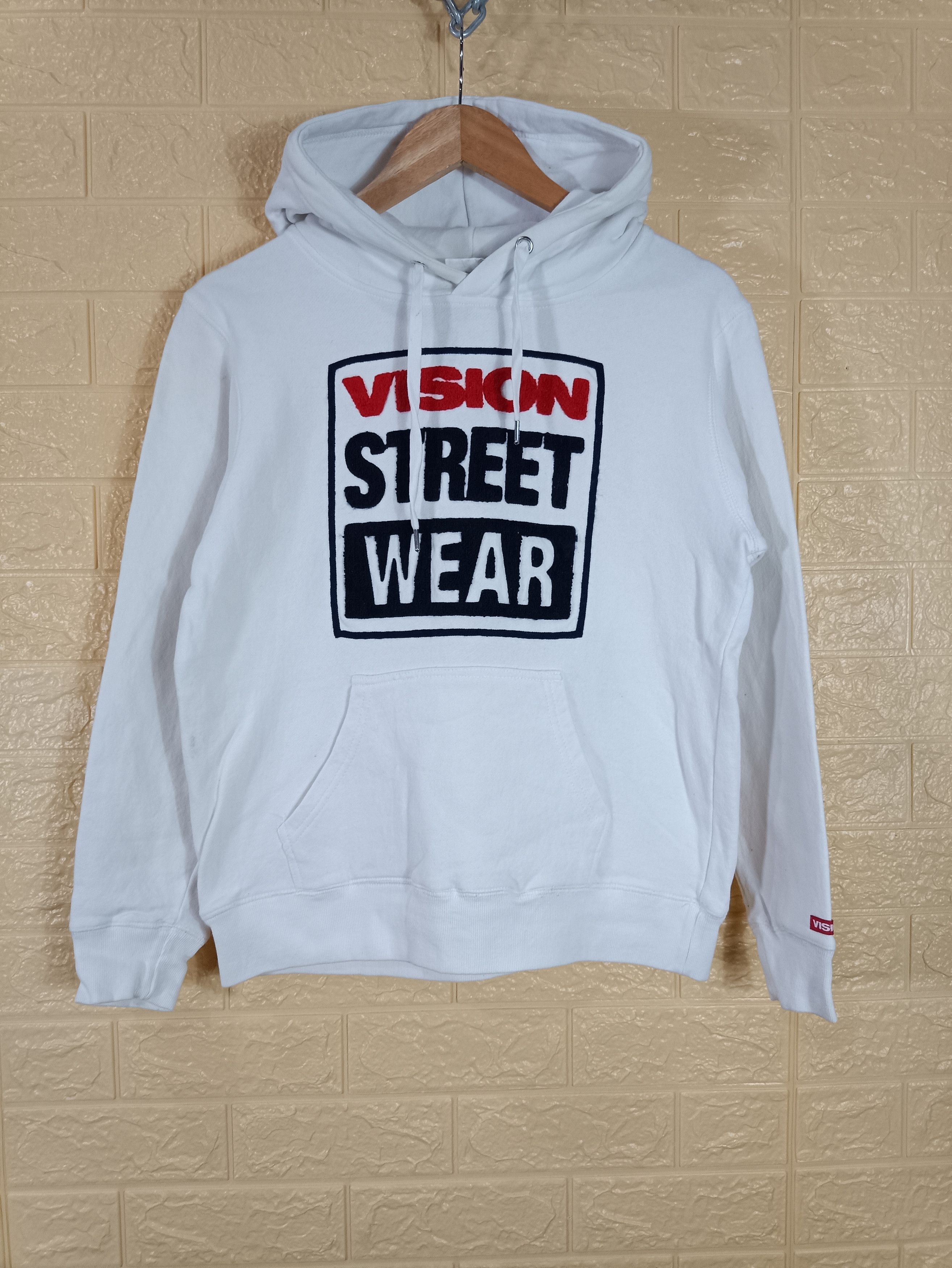 image of Vision Streetwear Hoodie in White, Men's (Size Medium)
