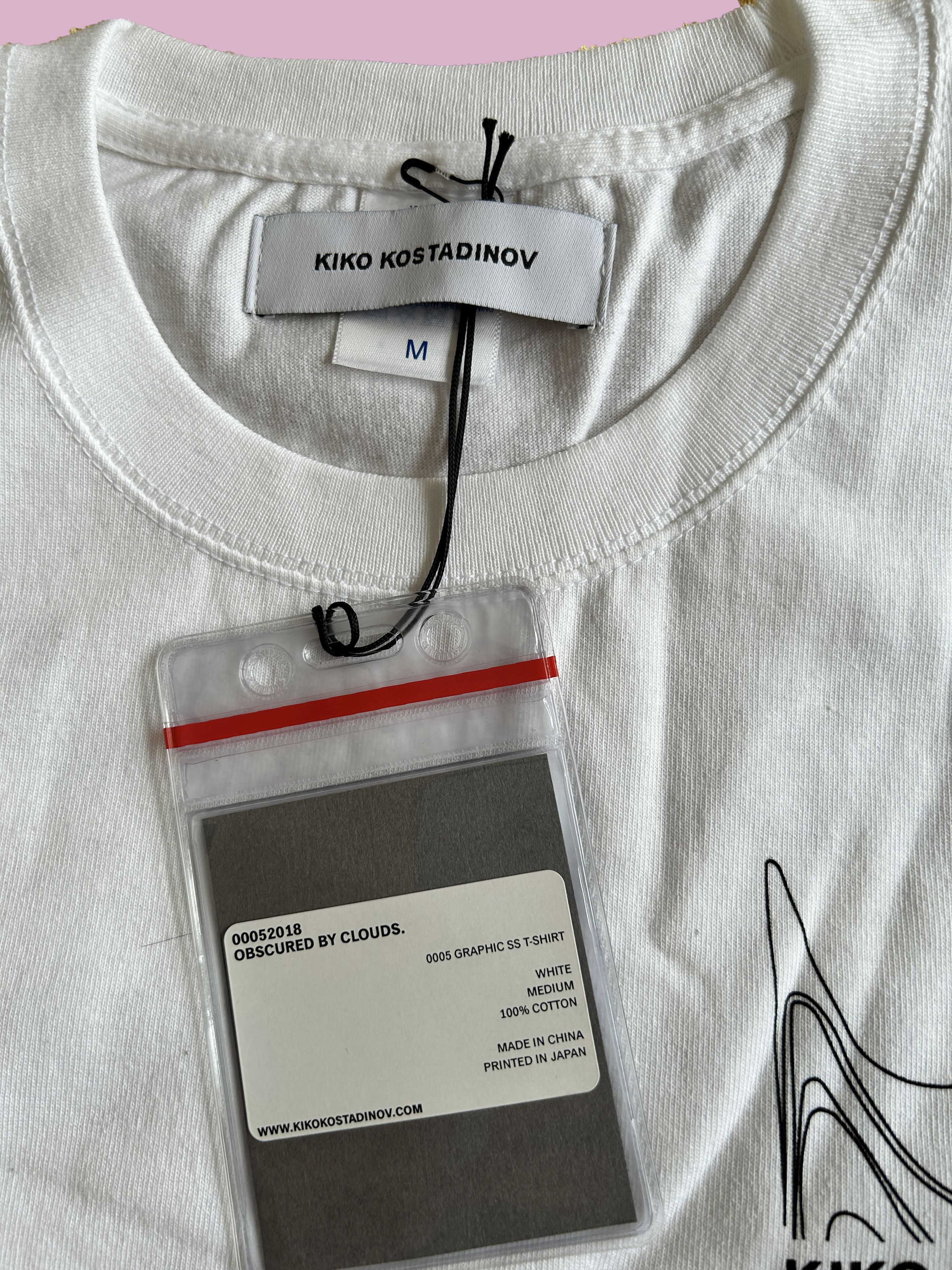 Kiko Kostadinov Obscured by Clouds White logo T-shirt Tee Affix Size US M / EU 48-50 / 2 - 4 Thumbnail